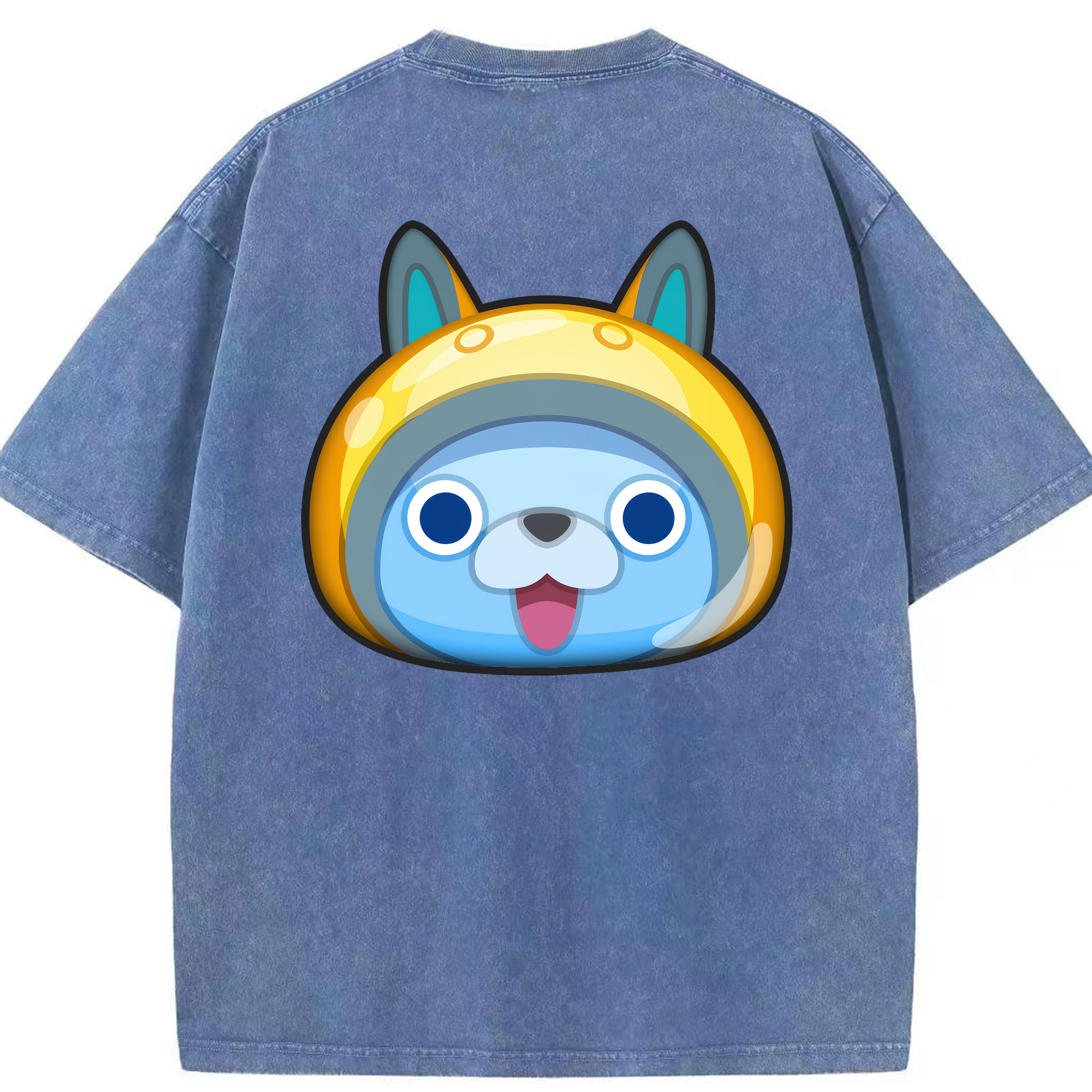 （画像用） 妖怪ウォッチ Yo-kai Watch 綿100% ヴィンテージ風 半袖Tシャツ（背面プリント）