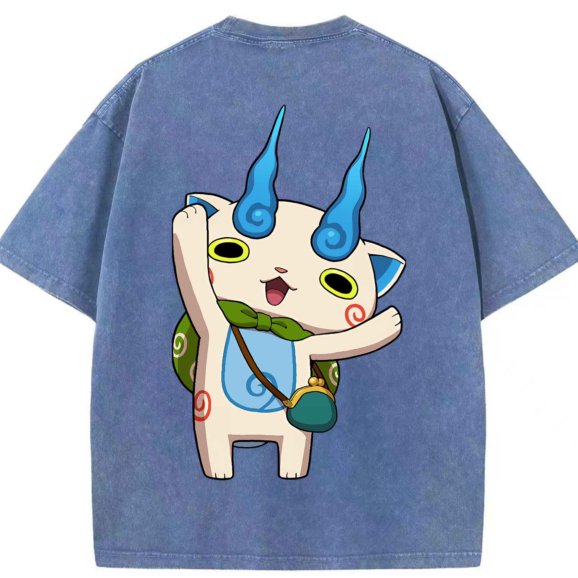（画像用） 妖怪ウォッチ Yo-kai Watch 綿100% ヴィンテージ風 半袖Tシャツ（背面プリント）