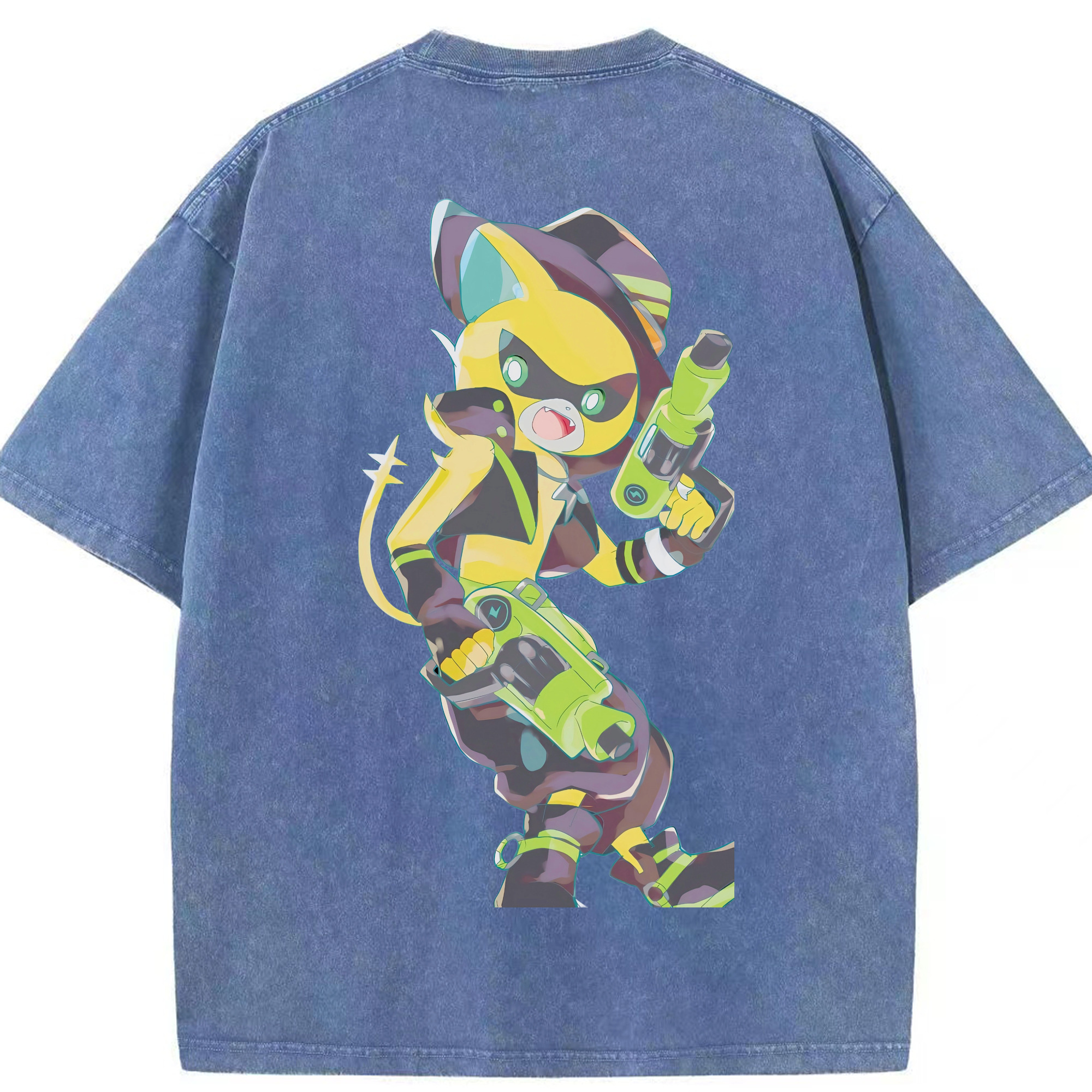 （画像用） 妖怪ウォッチ Yo-kai Watch 綿100% ヴィンテージ風 半袖Tシャツ（背面プリント）