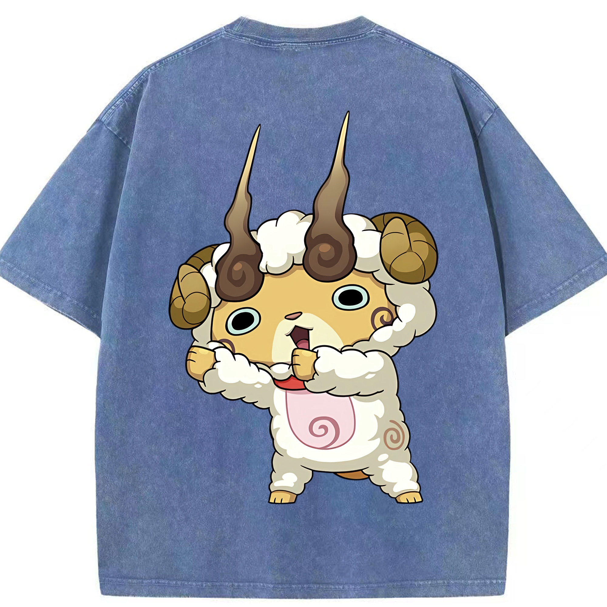 （画像用） 妖怪ウォッチ Yo-kai Watch 綿100% ヴィンテージ風 半袖Tシャツ（背面プリント）