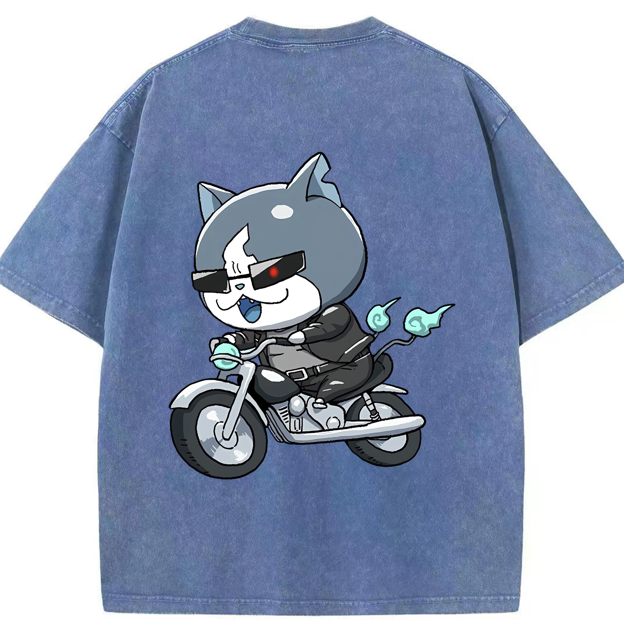 （画像用） 妖怪ウォッチ Yo-kai Watch 綿100% ヴィンテージ風 半袖Tシャツ（背面プリント）