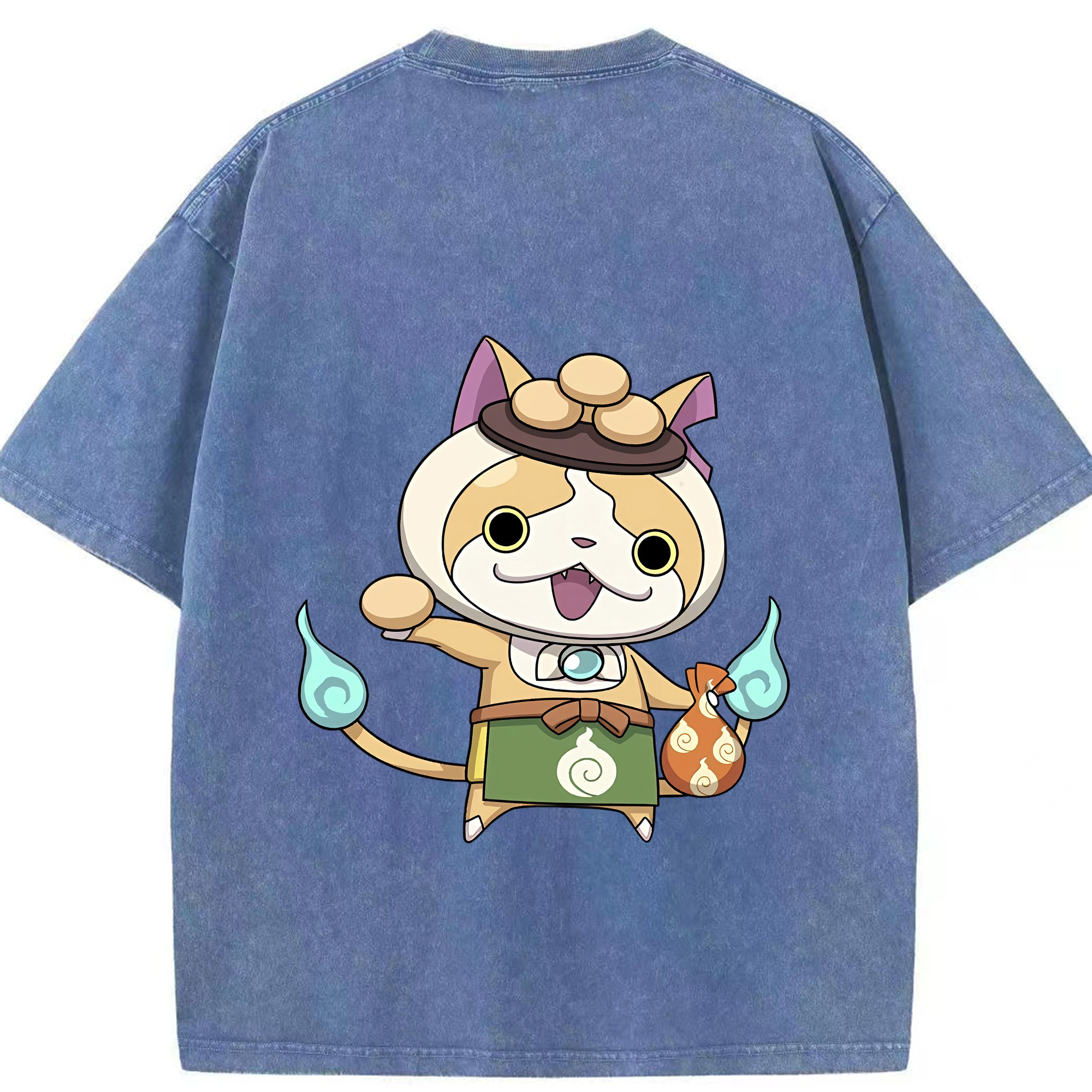 （画像用） 妖怪ウォッチ Yo-kai Watch 綿100% ヴィンテージ風 半袖Tシャツ（背面プリント）
