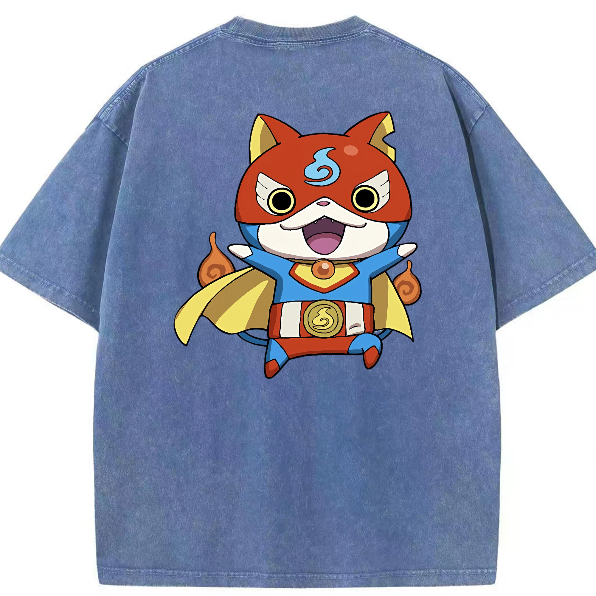 （画像用） 妖怪ウォッチ Yo-kai Watch 綿100% ヴィンテージ風 半袖Tシャツ（背面プリント）