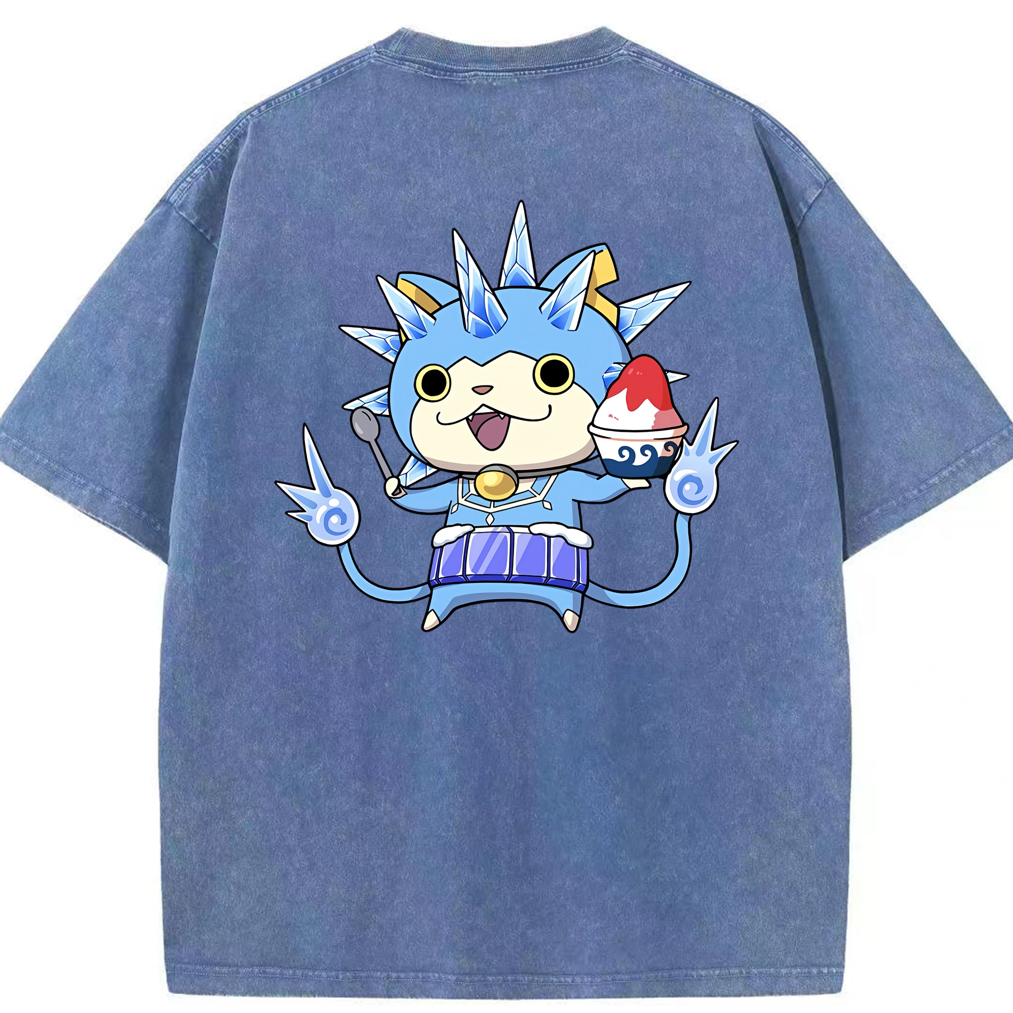 （画像用） 妖怪ウォッチ Yo-kai Watch 綿100% ヴィンテージ風 半袖Tシャツ（背面プリント）