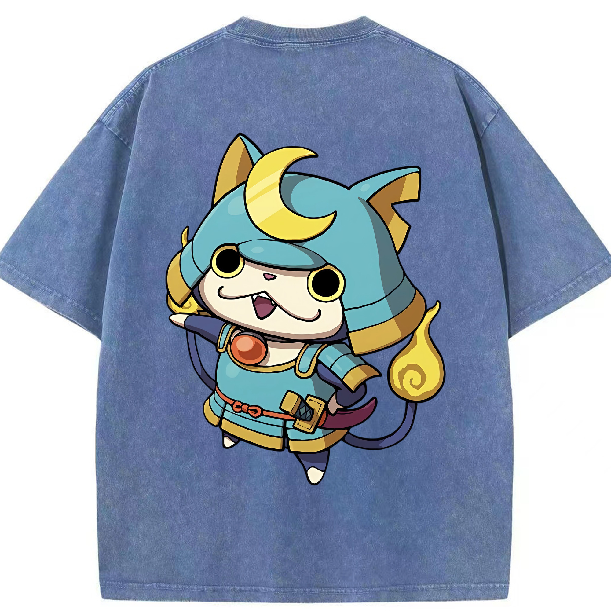 （画像用） 妖怪ウォッチ Yo-kai Watch 綿100% ヴィンテージ風 半袖Tシャツ（背面プリント）