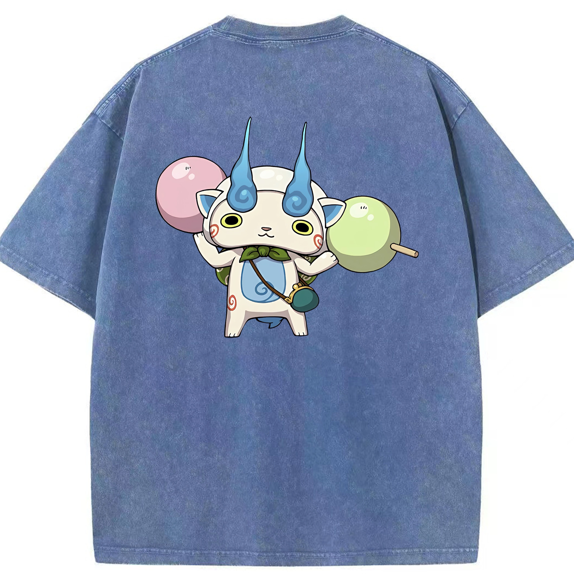 （画像用） 妖怪ウォッチ Yo-kai Watch 綿100% ヴィンテージ風 半袖Tシャツ（背面プリント）