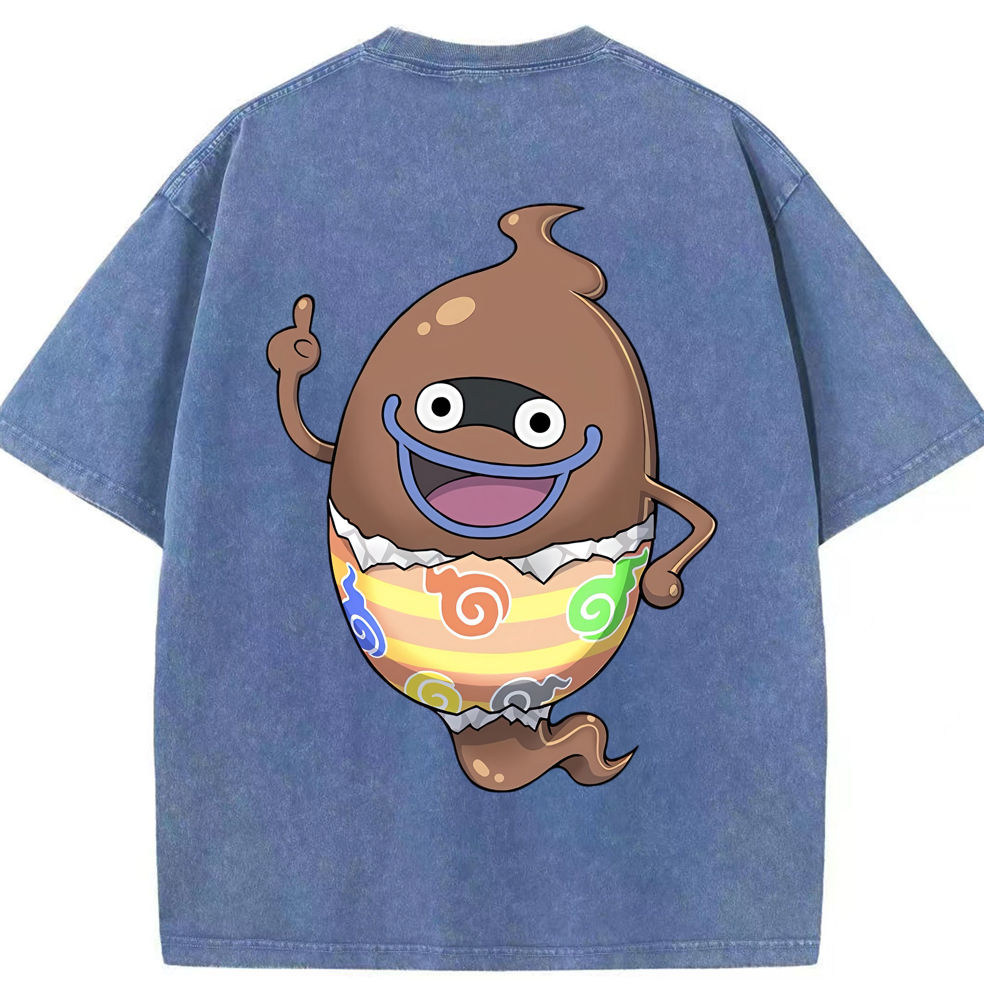 （画像用） 妖怪ウォッチ Yo-kai Watch 綿100% ヴィンテージ風 半袖Tシャツ（背面プリント）