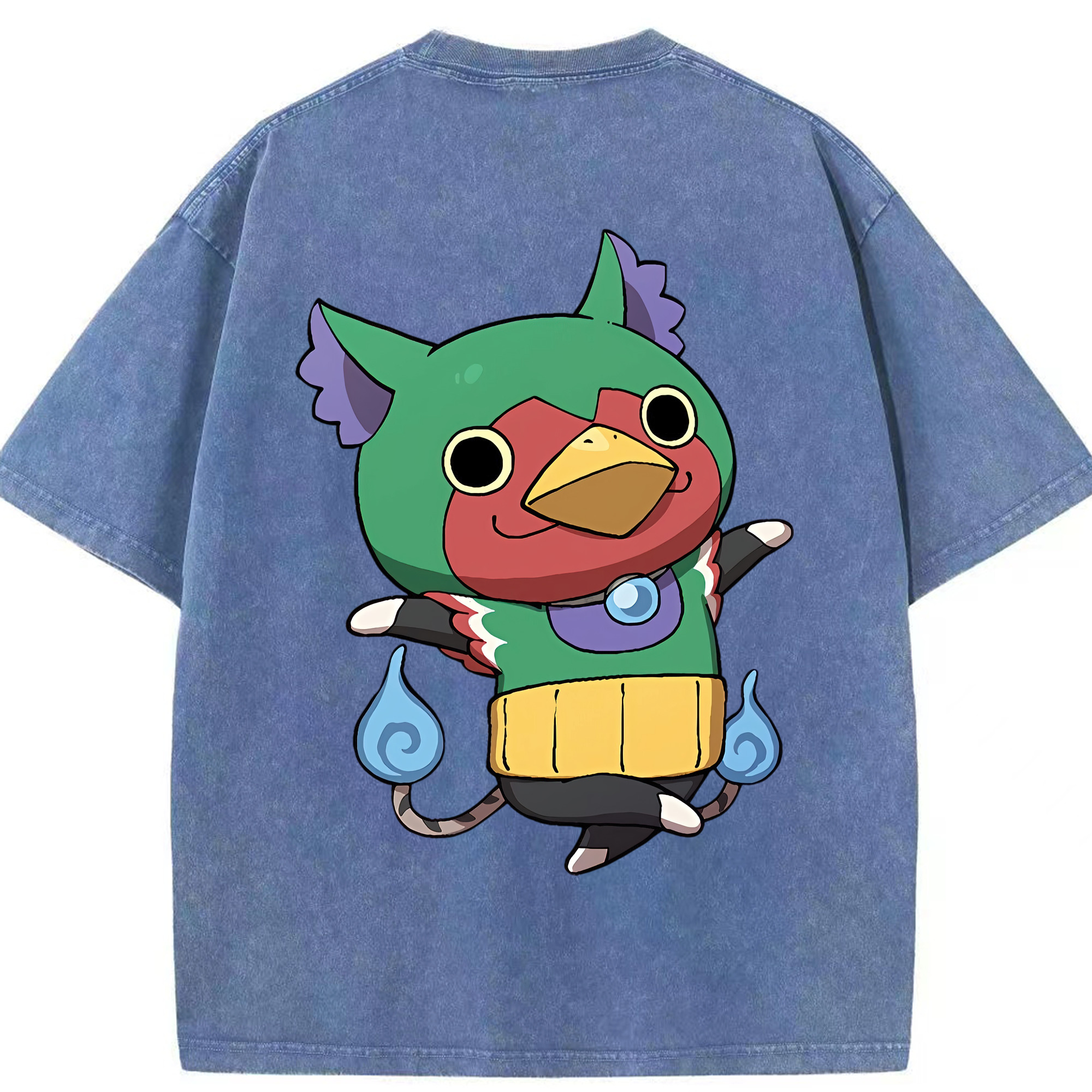 （画像用） 妖怪ウォッチ Yo-kai Watch 綿100% ヴィンテージ風 半袖Tシャツ（背面プリント）