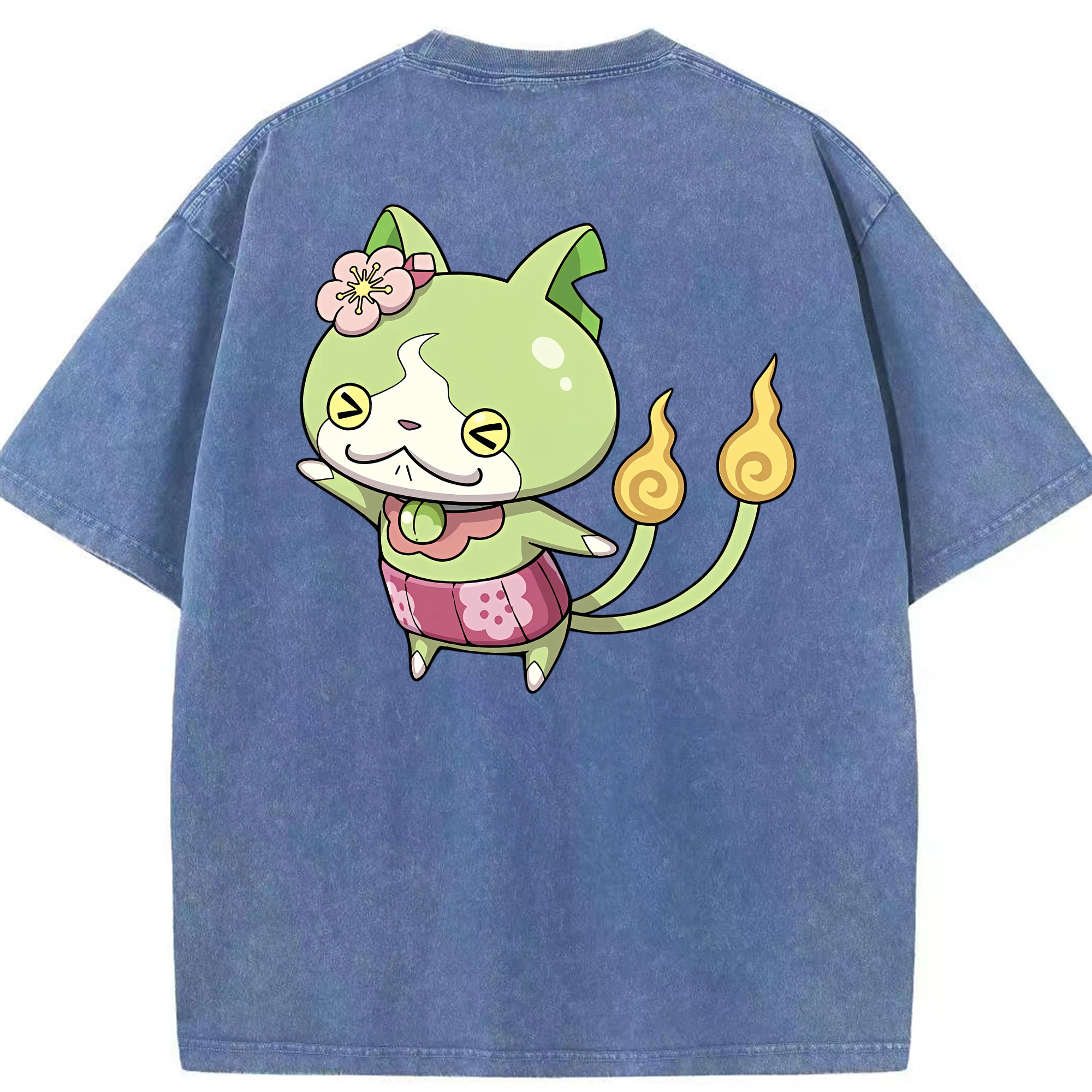 （画像用） 妖怪ウォッチ Yo-kai Watch 綿100% ヴィンテージ風 半袖Tシャツ（背面プリント）