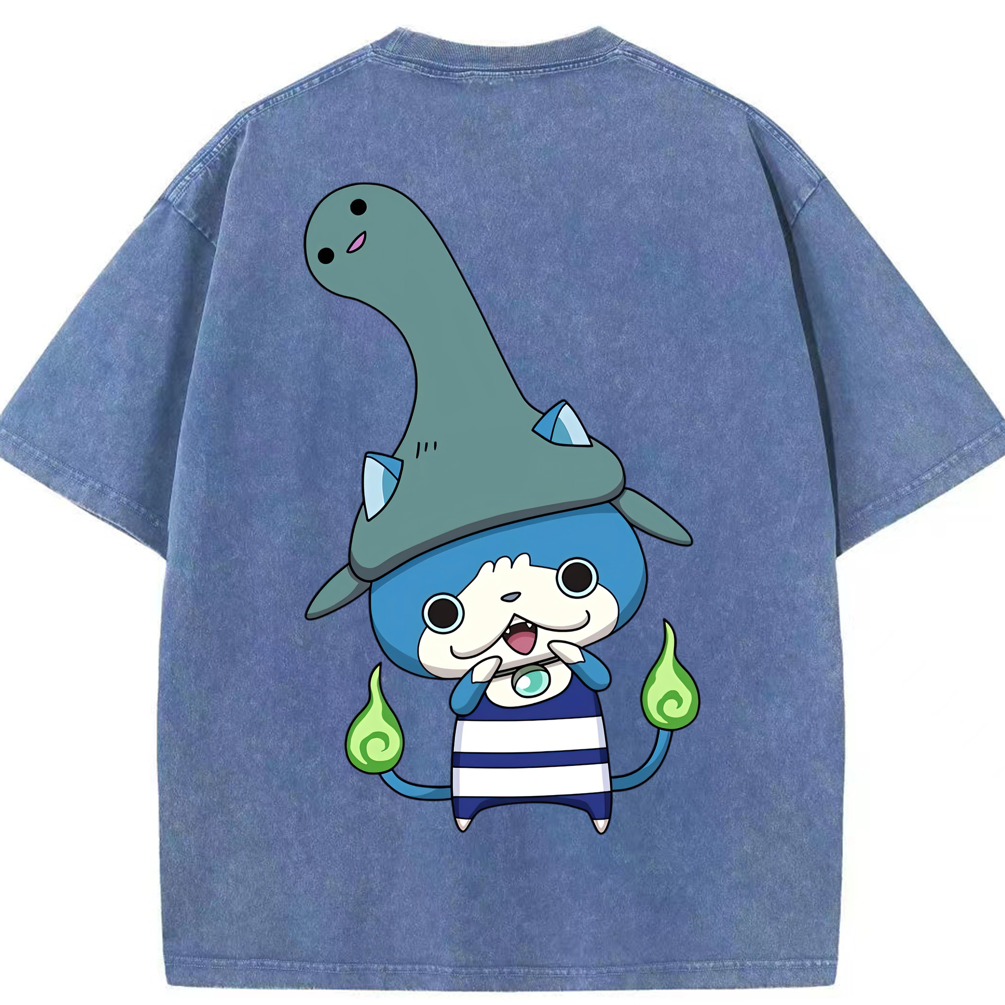 （画像用） 妖怪ウォッチ Yo-kai Watch 綿100% ヴィンテージ風 半袖Tシャツ（背面プリント）