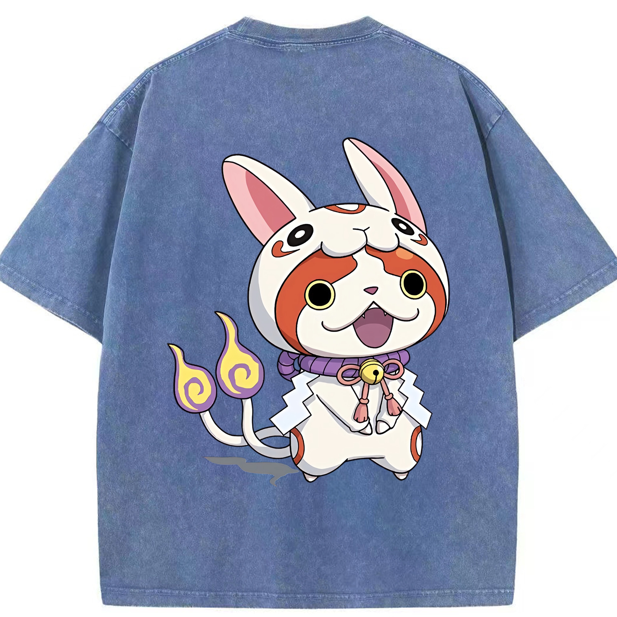 （画像用） 妖怪ウォッチ Yo-kai Watch 綿100% ヴィンテージ風 半袖Tシャツ（背面プリント）