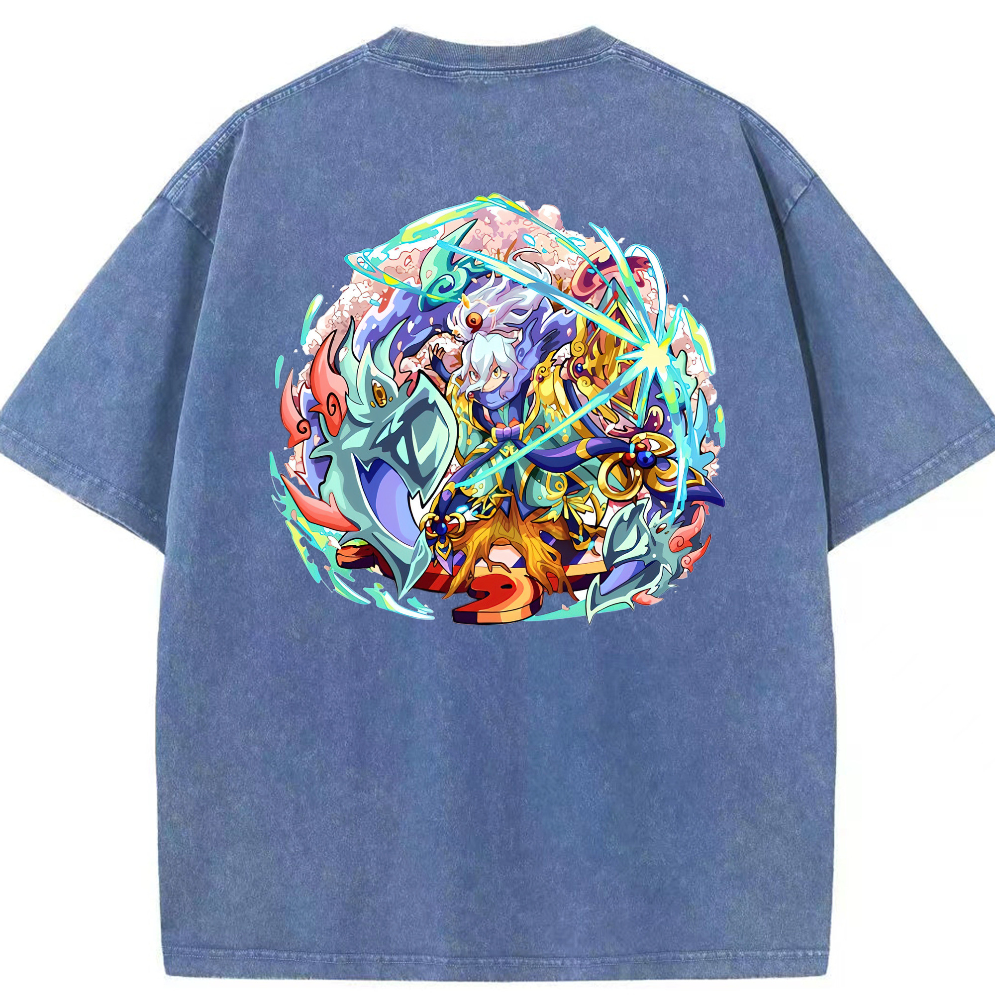 （画像用） 妖怪ウォッチ Yo-kai Watch 綿100% ヴィンテージ風 半袖Tシャツ（背面プリント）