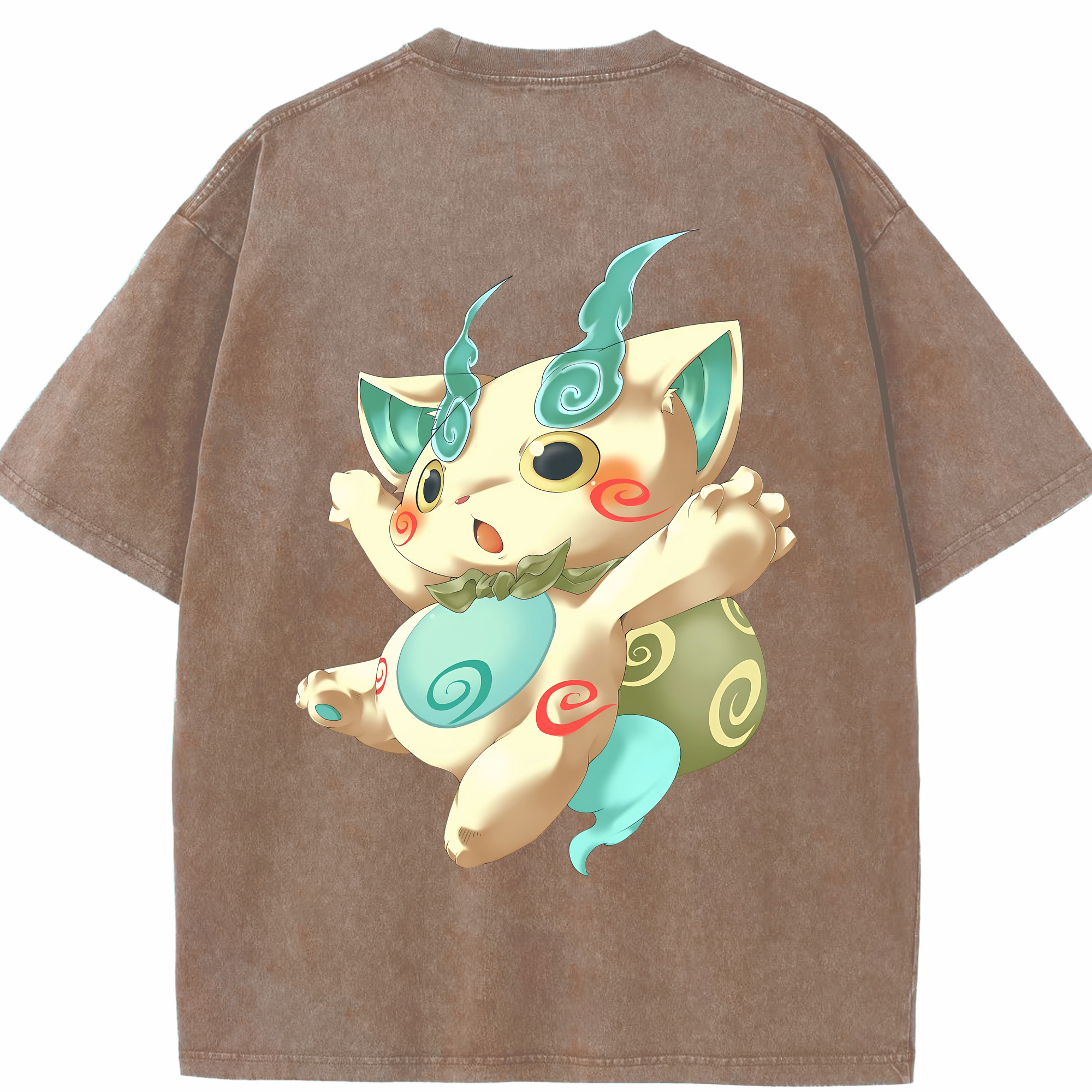 （画像用） 妖怪ウォッチ Yo-kai Watch 綿100% ヴィンテージ風 半袖Tシャツ（背面プリント）