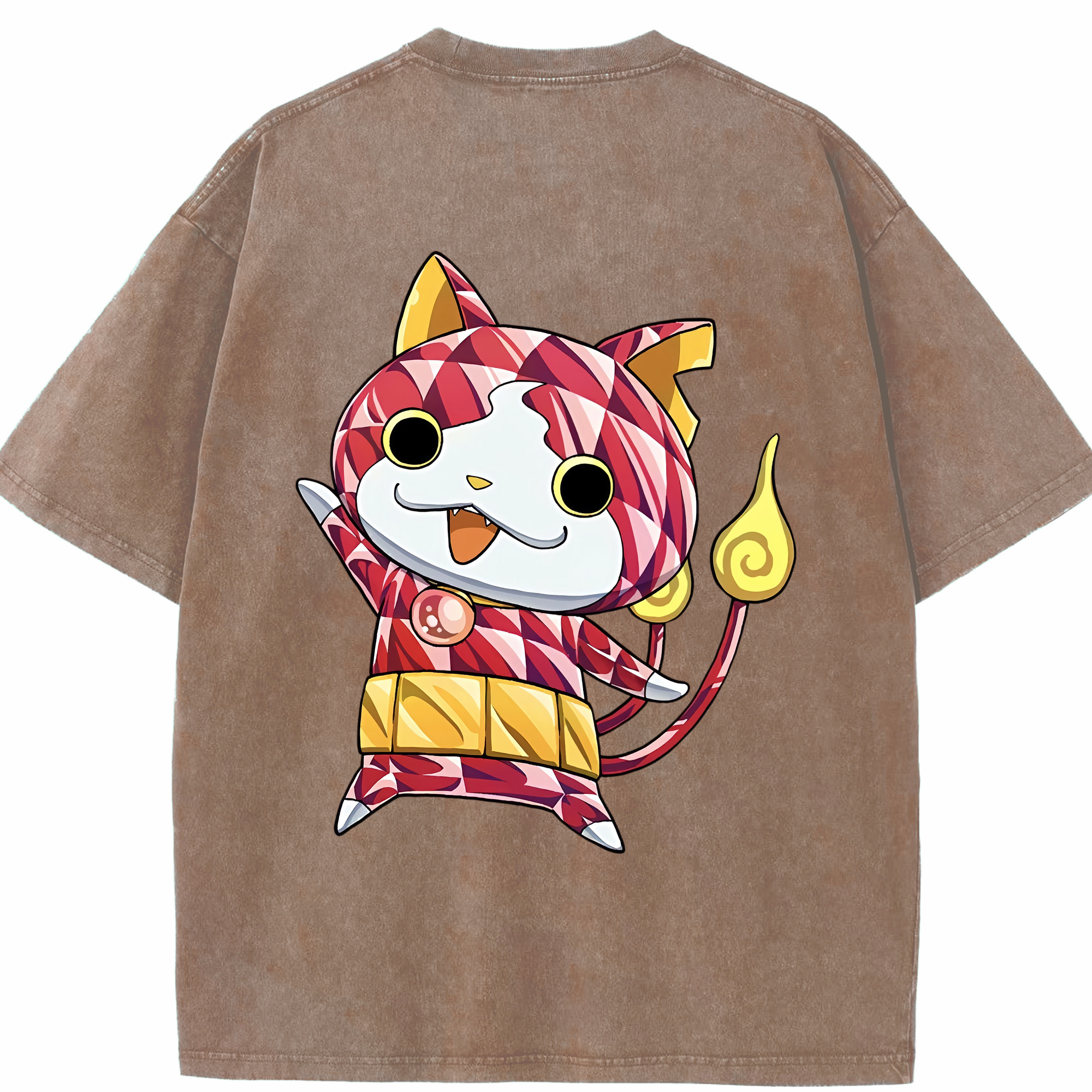 （画像用） 妖怪ウォッチ Yo-kai Watch 綿100% ヴィンテージ風 半袖Tシャツ（背面プリント）