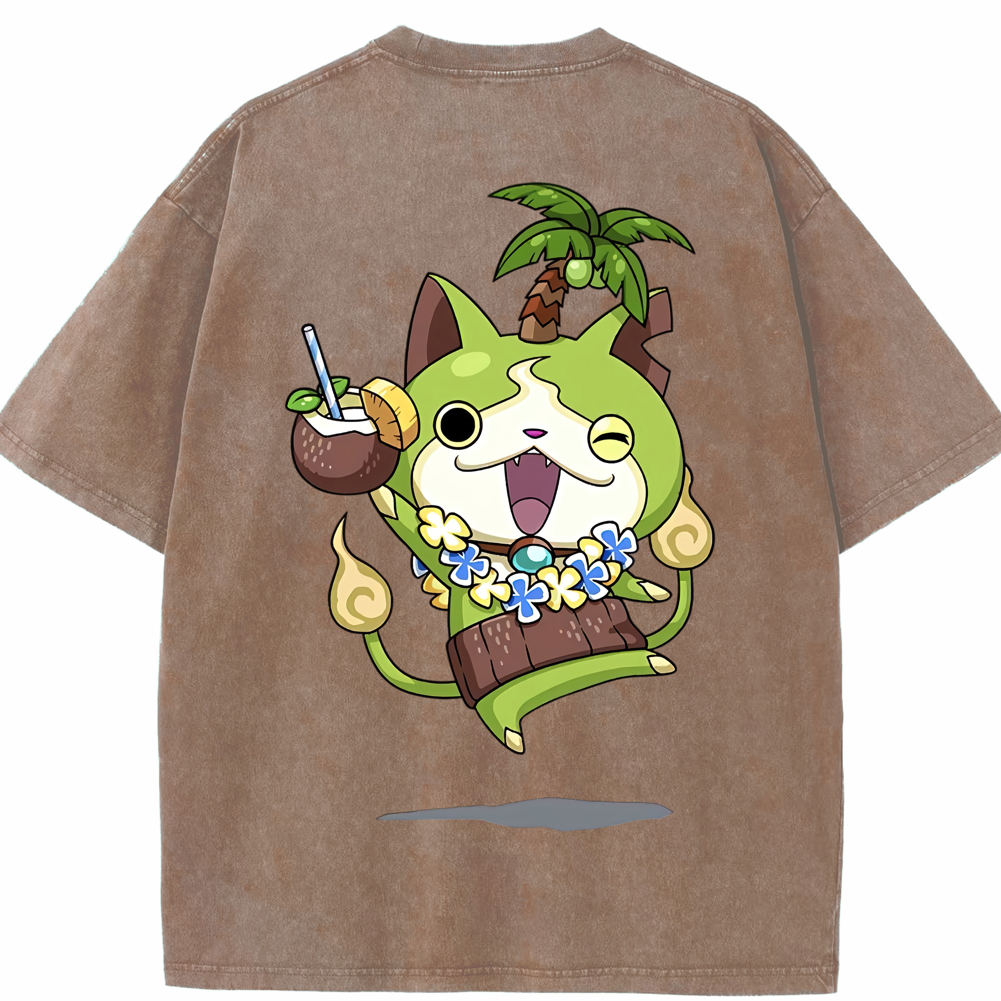 （画像用） 妖怪ウォッチ Yo-kai Watch 綿100% ヴィンテージ風 半袖Tシャツ（背面プリント）