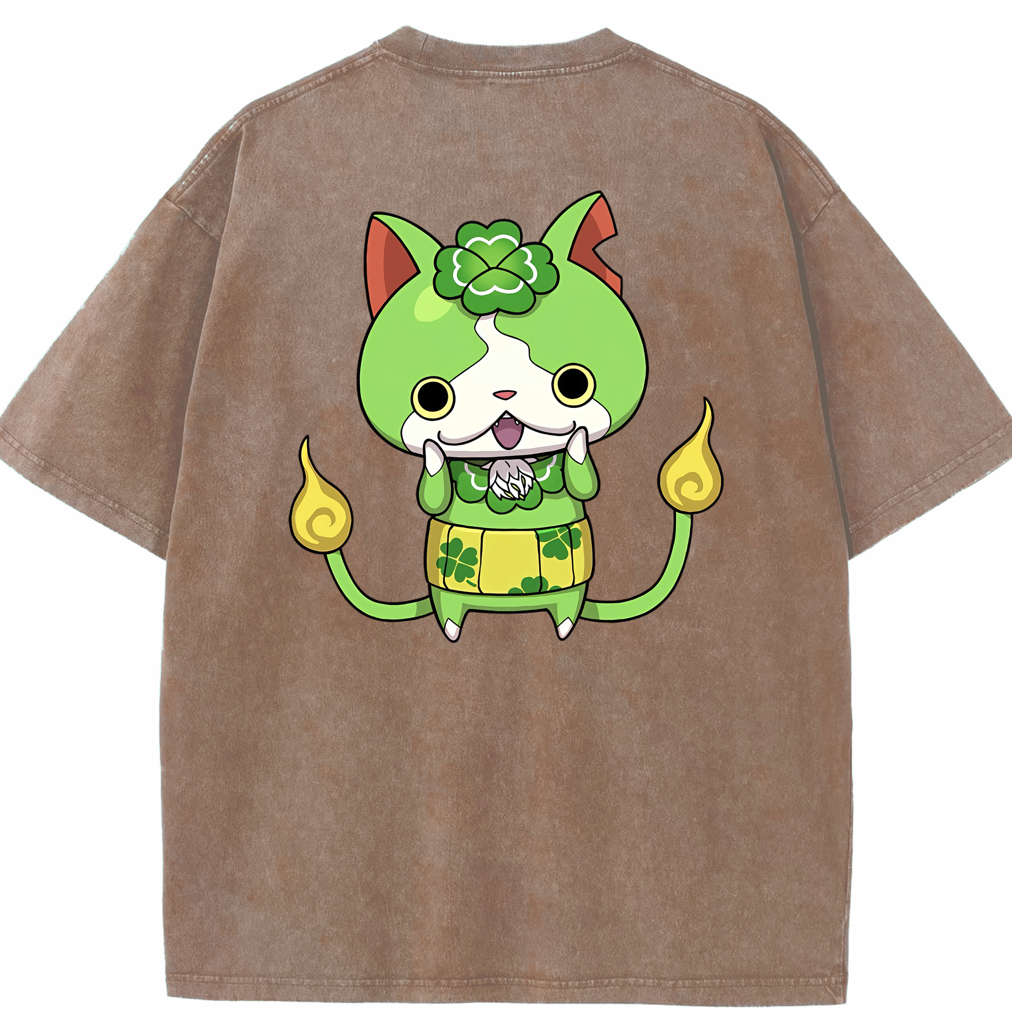 妖怪ウォッチ Yo-kai Watch 綿100% ヴィンテージ風 半袖Tシャツ（背面プリント）