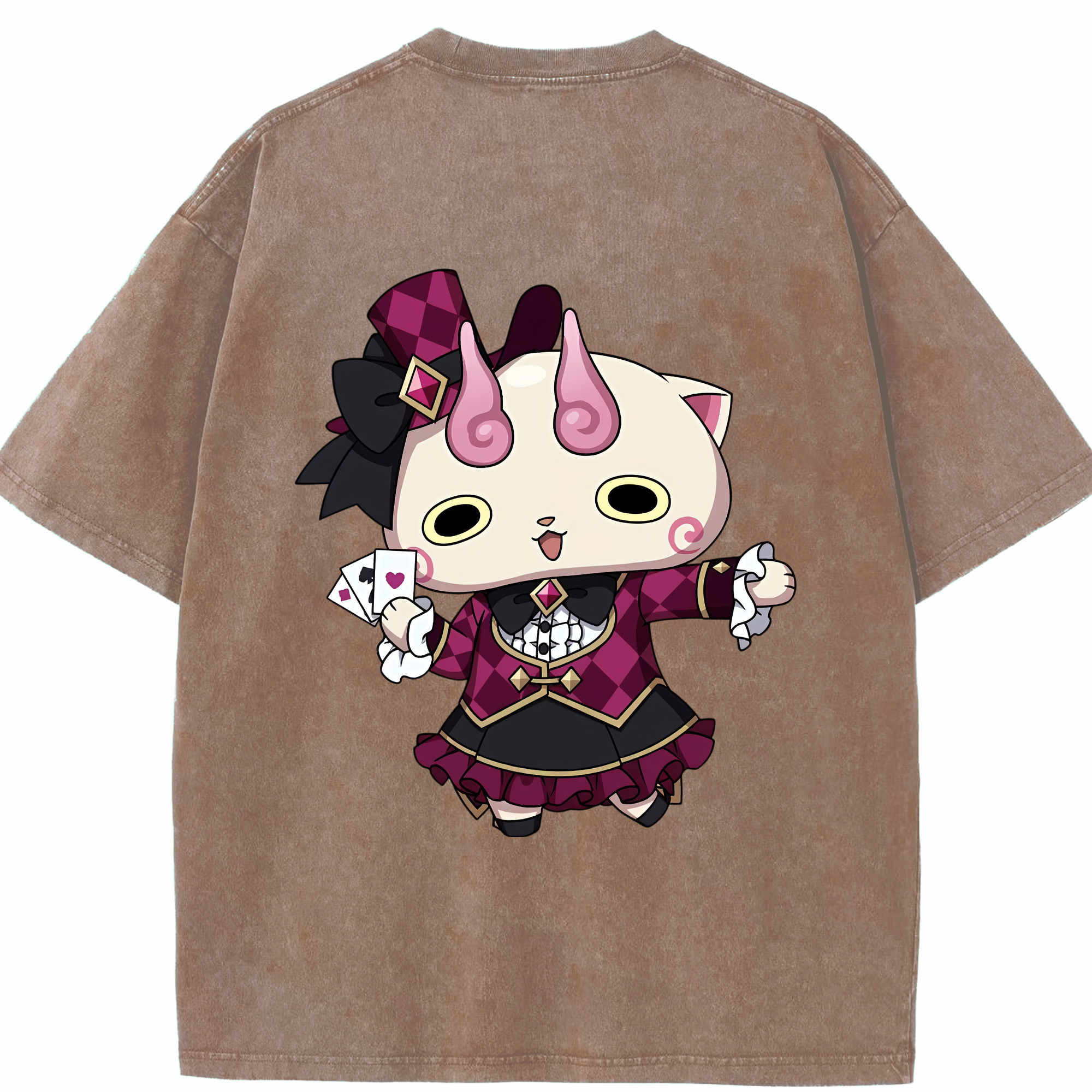 （画像用） 妖怪ウォッチ Yo-kai Watch 綿100% ヴィンテージ風 半袖Tシャツ（背面プリント）