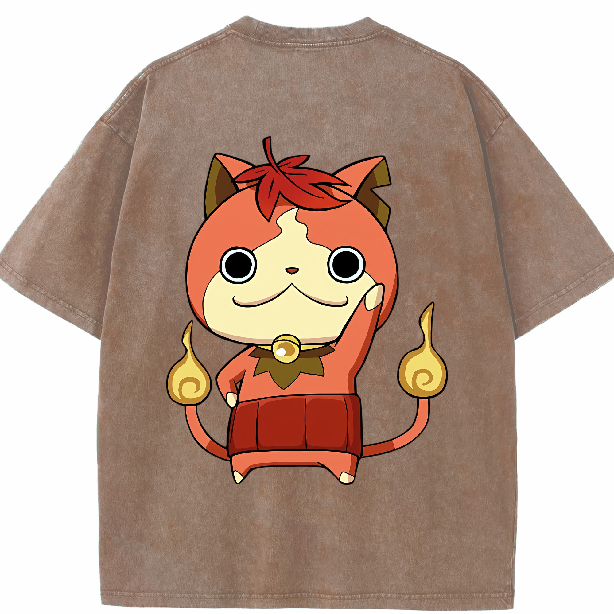 （画像用） 妖怪ウォッチ Yo-kai Watch 綿100% ヴィンテージ風 半袖Tシャツ（背面プリント）