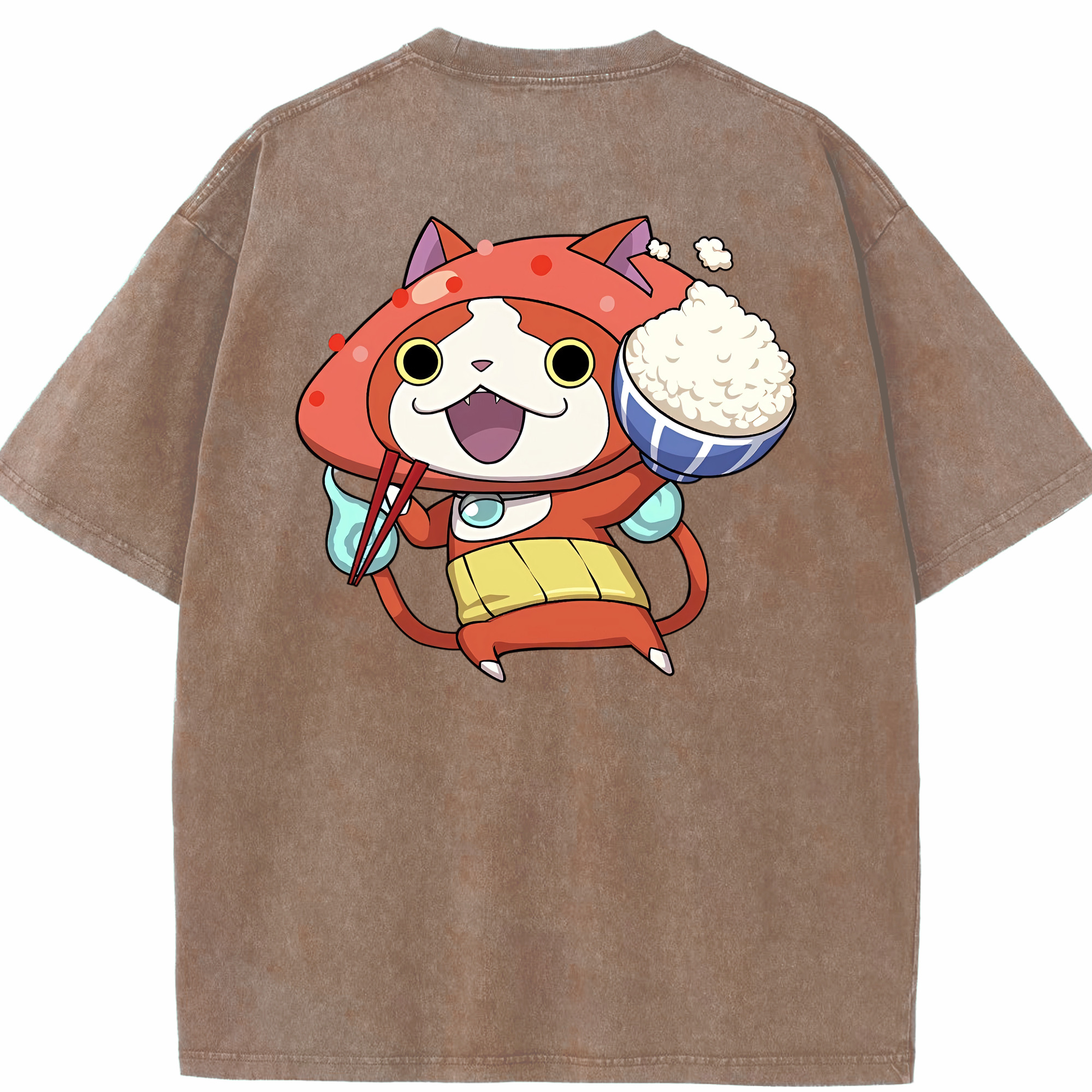 （画像用） 妖怪ウォッチ Yo-kai Watch 綿100% ヴィンテージ風 半袖Tシャツ（背面プリント）