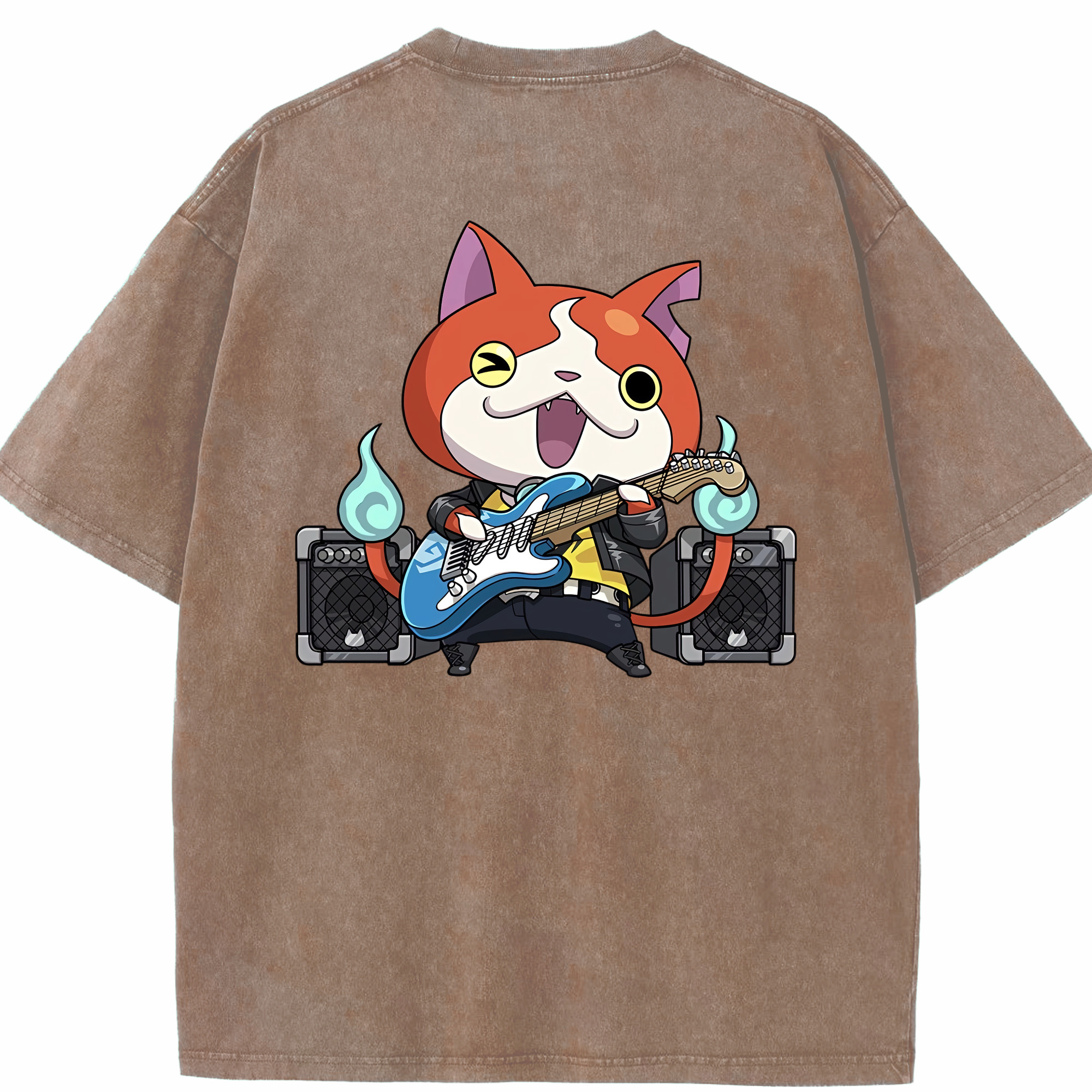 （画像用） 妖怪ウォッチ Yo-kai Watch 綿100% ヴィンテージ風 半袖Tシャツ（背面プリント）