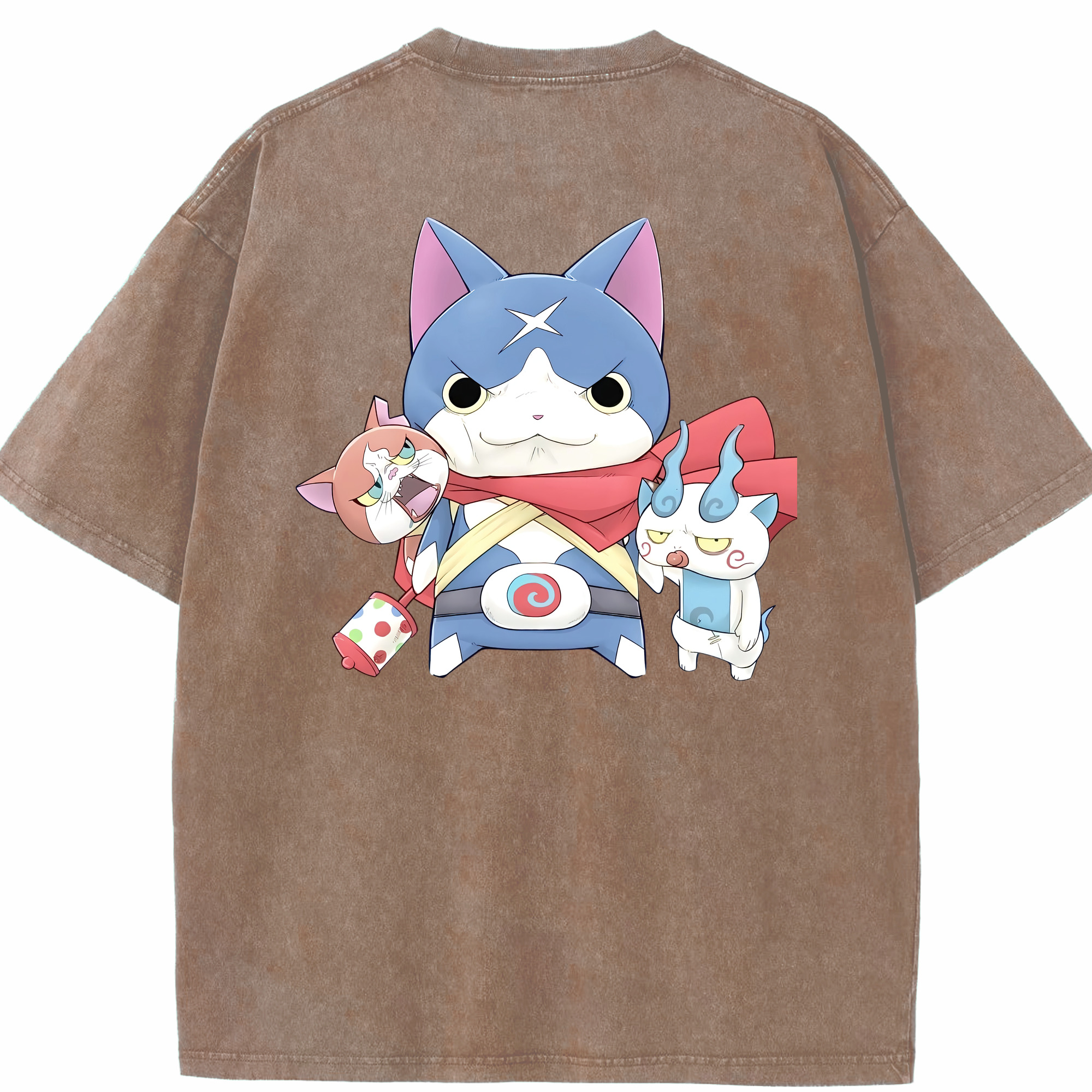 （画像用） 妖怪ウォッチ Yo-kai Watch 綿100% ヴィンテージ風 半袖Tシャツ（背面プリント）