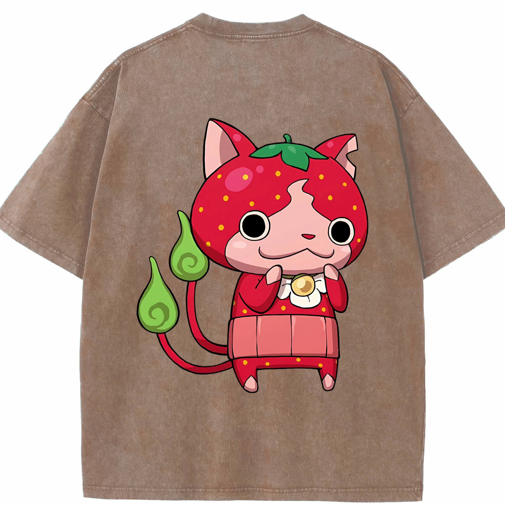 （画像用） 妖怪ウォッチ Yo-kai Watch 綿100% ヴィンテージ風 半袖Tシャツ（背面プリント）
