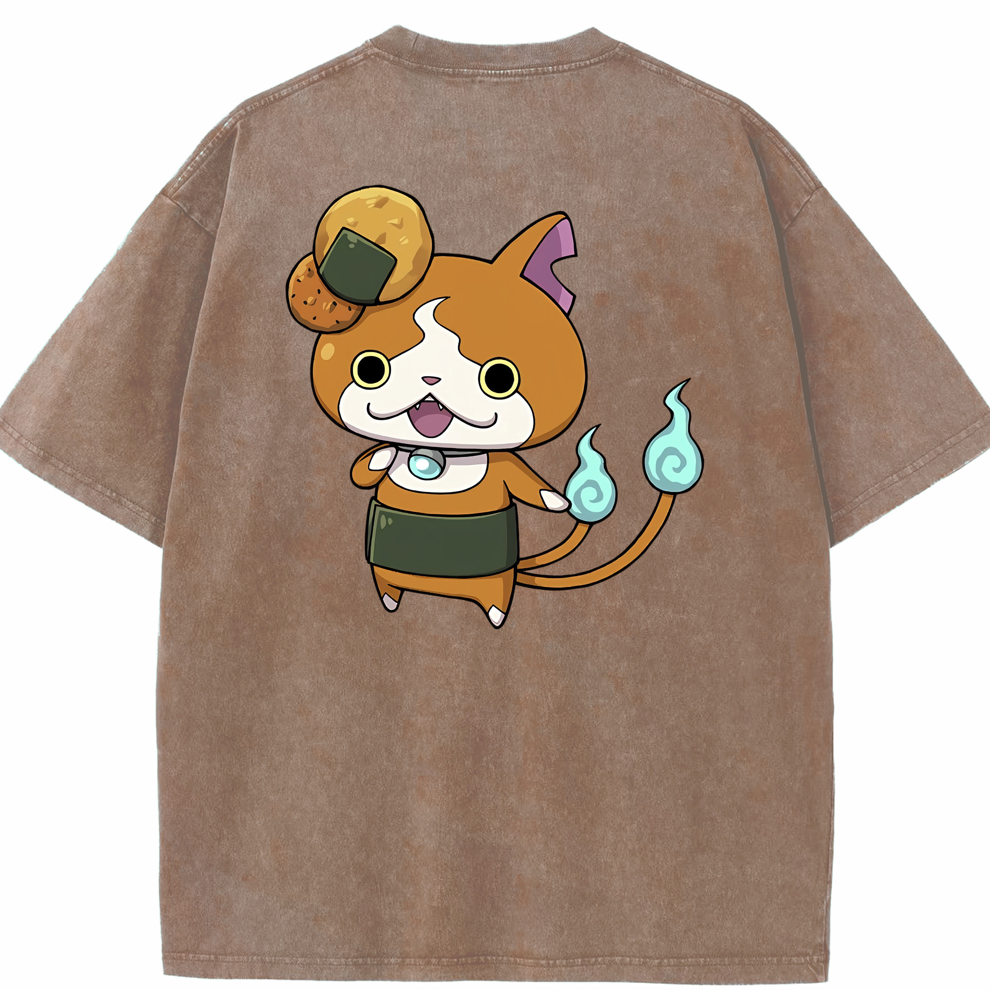 （画像用） 妖怪ウォッチ Yo-kai Watch 綿100% ヴィンテージ風 半袖Tシャツ（背面プリント）