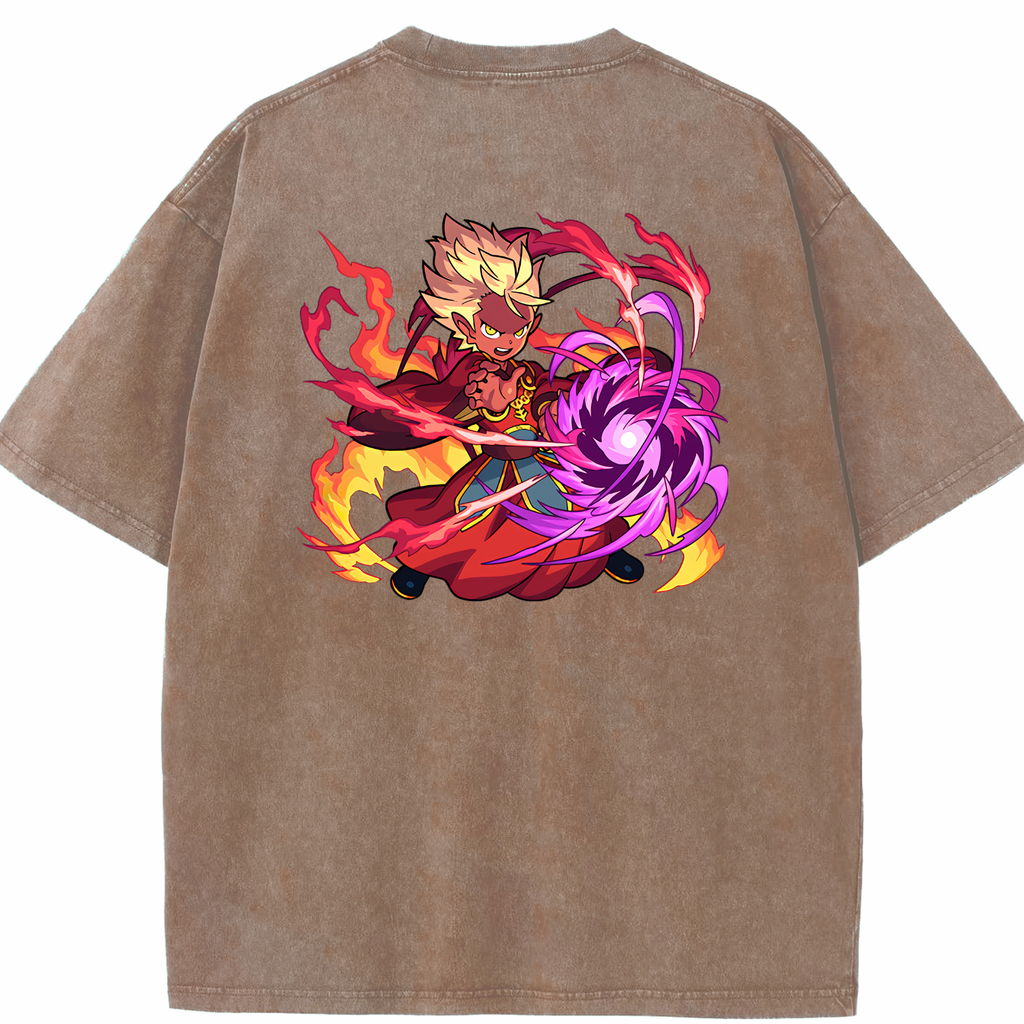 （画像用） 妖怪ウォッチ Yo-kai Watch 綿100% ヴィンテージ風 半袖Tシャツ（背面プリント）