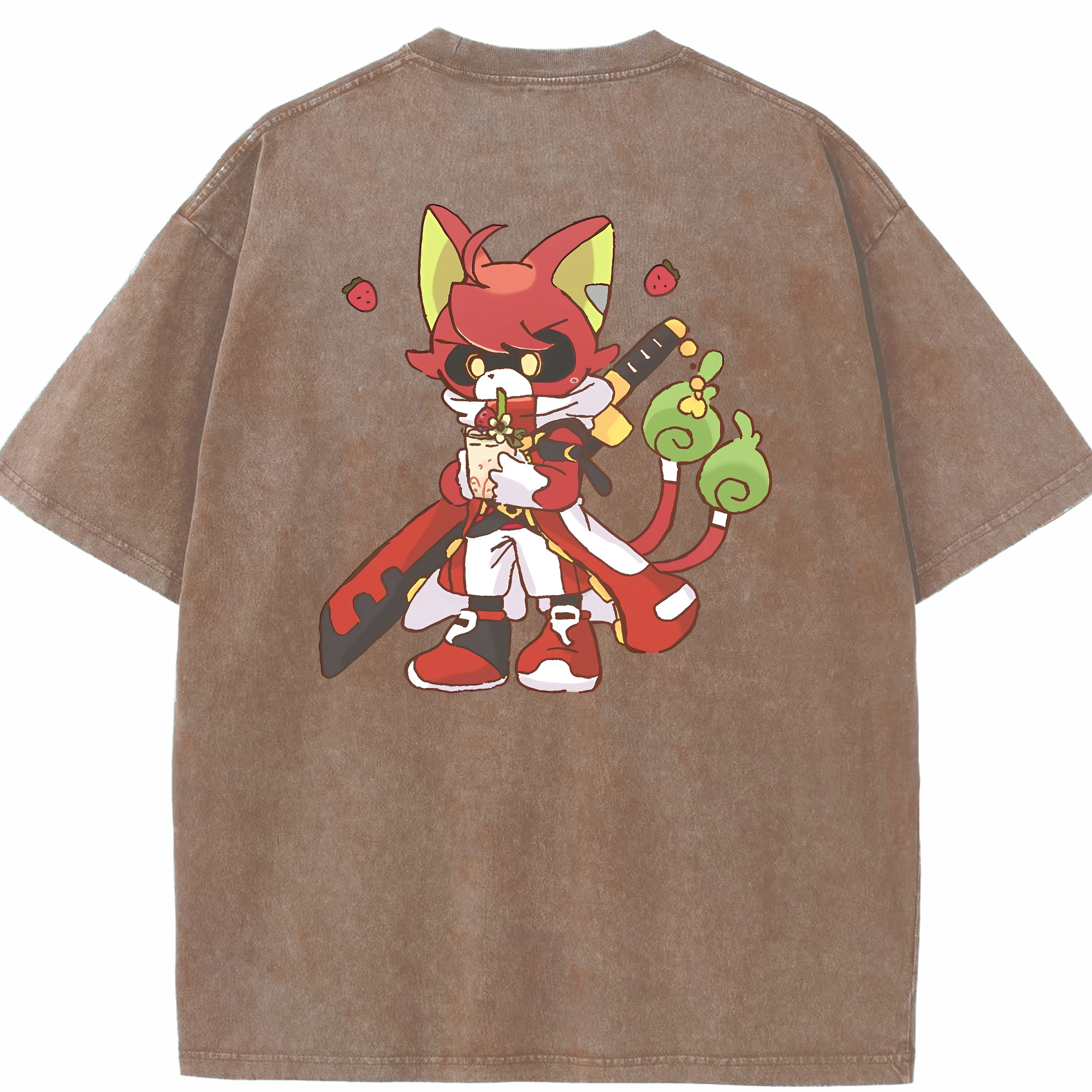 （画像用） 妖怪ウォッチ Yo-kai Watch 綿100% ヴィンテージ風 半袖Tシャツ（背面プリント）
