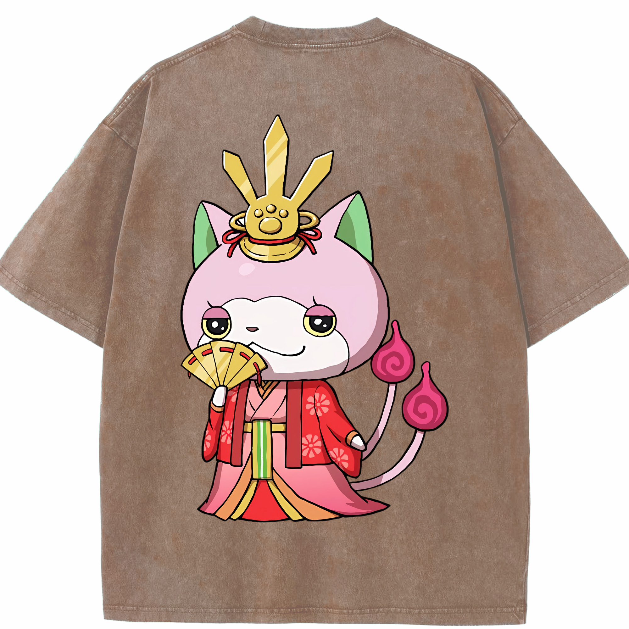 （画像用） 妖怪ウォッチ Yo-kai Watch 綿100% ヴィンテージ風 半袖Tシャツ（背面プリント）