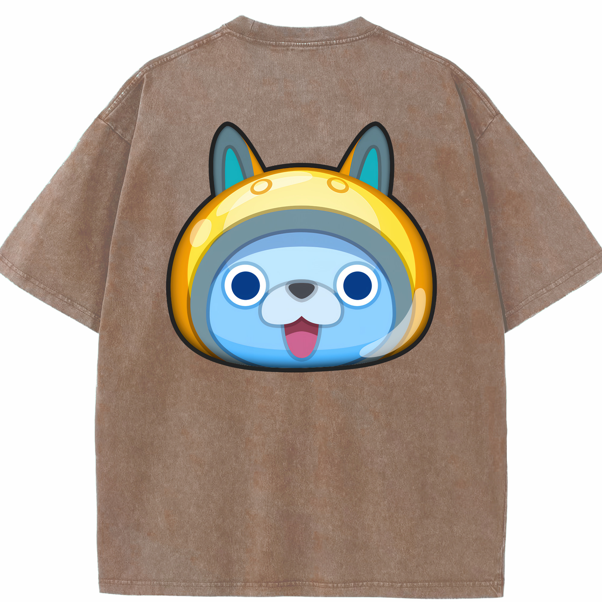 （画像用） 妖怪ウォッチ Yo-kai Watch 綿100% ヴィンテージ風 半袖Tシャツ（背面プリント）