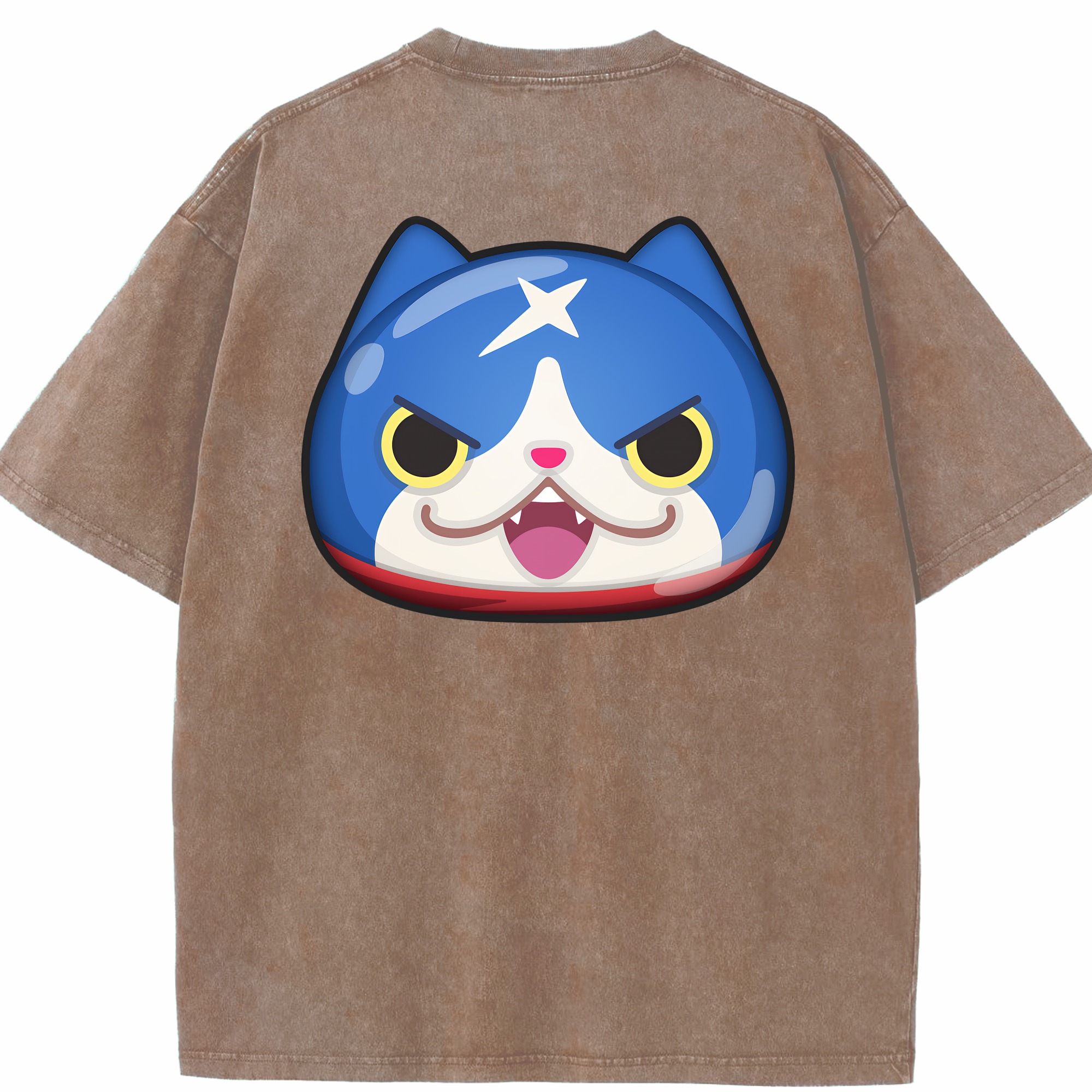 （画像用） 妖怪ウォッチ Yo-kai Watch 綿100% ヴィンテージ風 半袖Tシャツ（背面プリント）