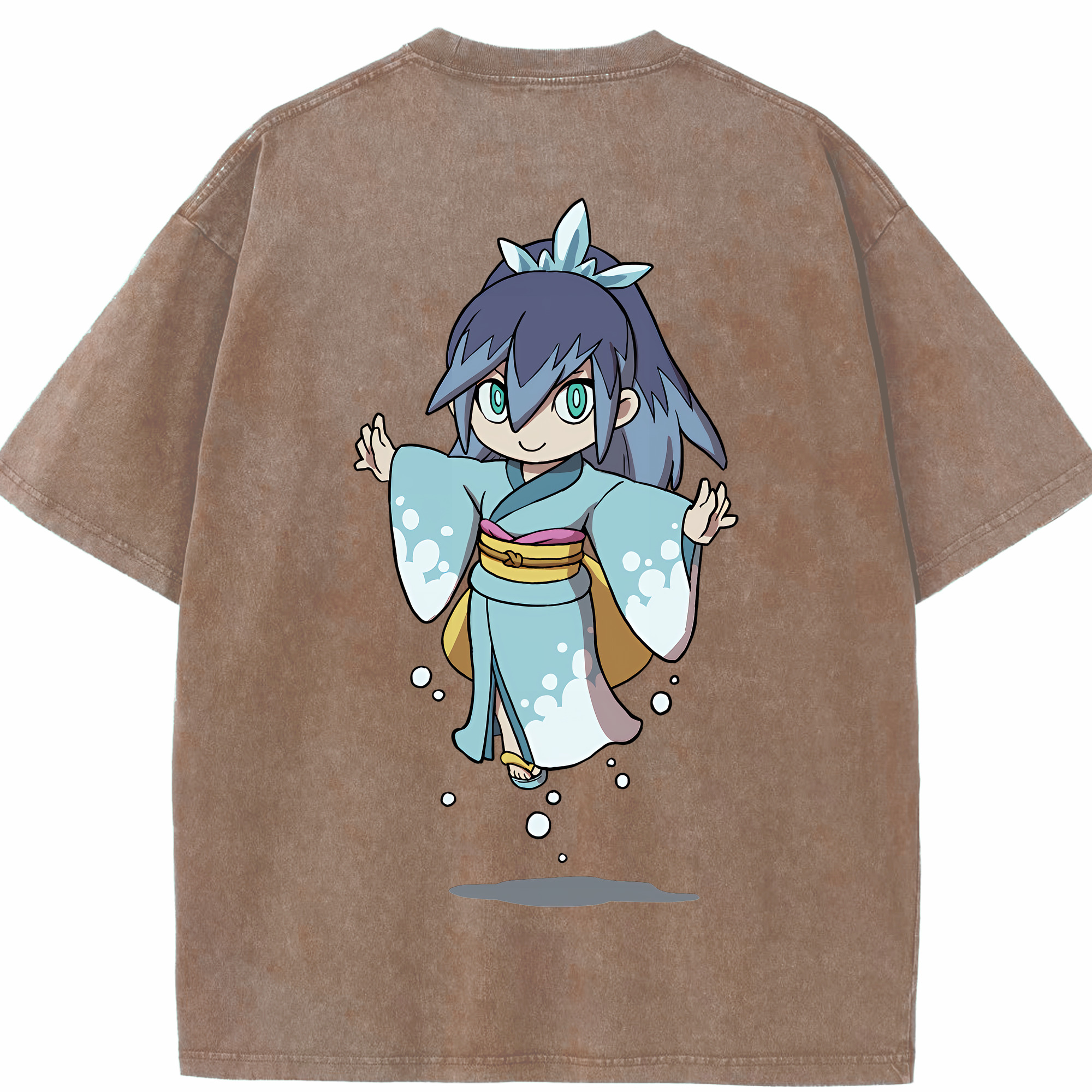 （画像用） 妖怪ウォッチ Yo-kai Watch 綿100% ヴィンテージ風 半袖Tシャツ（背面プリント）