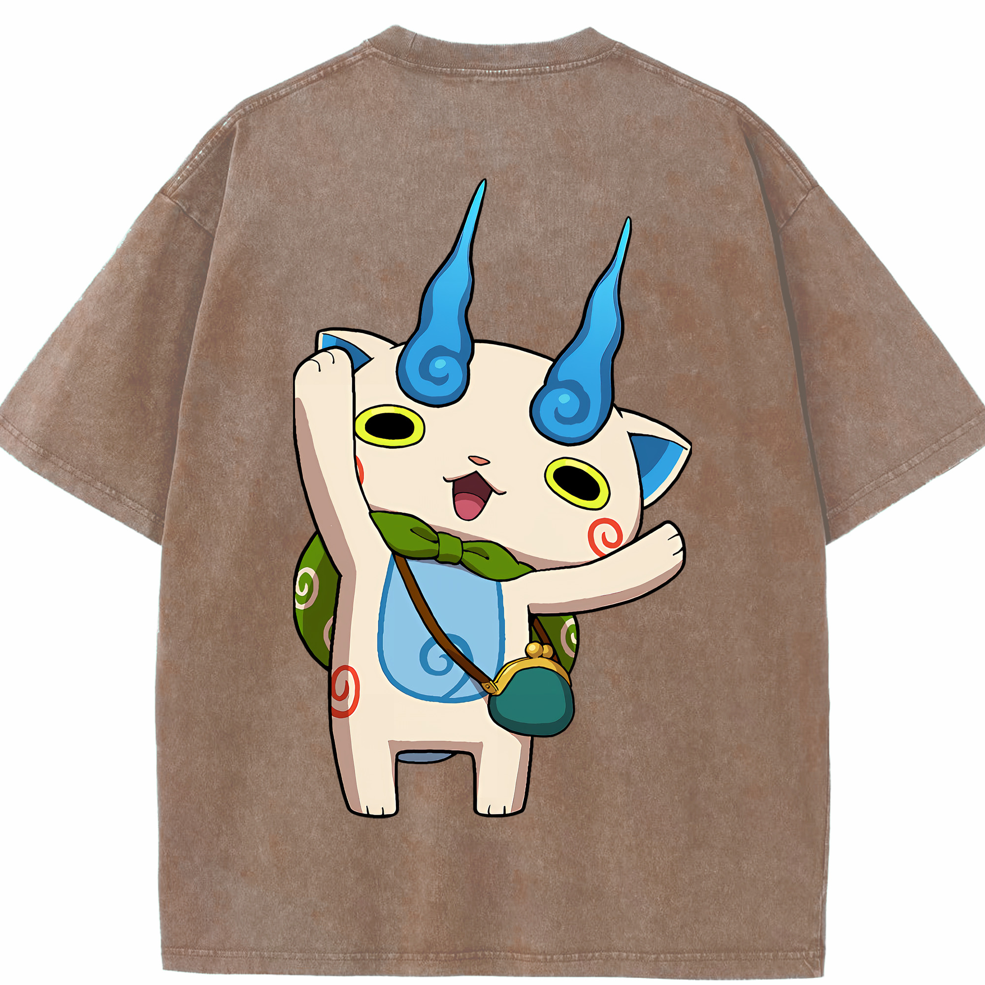 （画像用） 妖怪ウォッチ Yo-kai Watch 綿100% ヴィンテージ風 半袖Tシャツ（背面プリント）