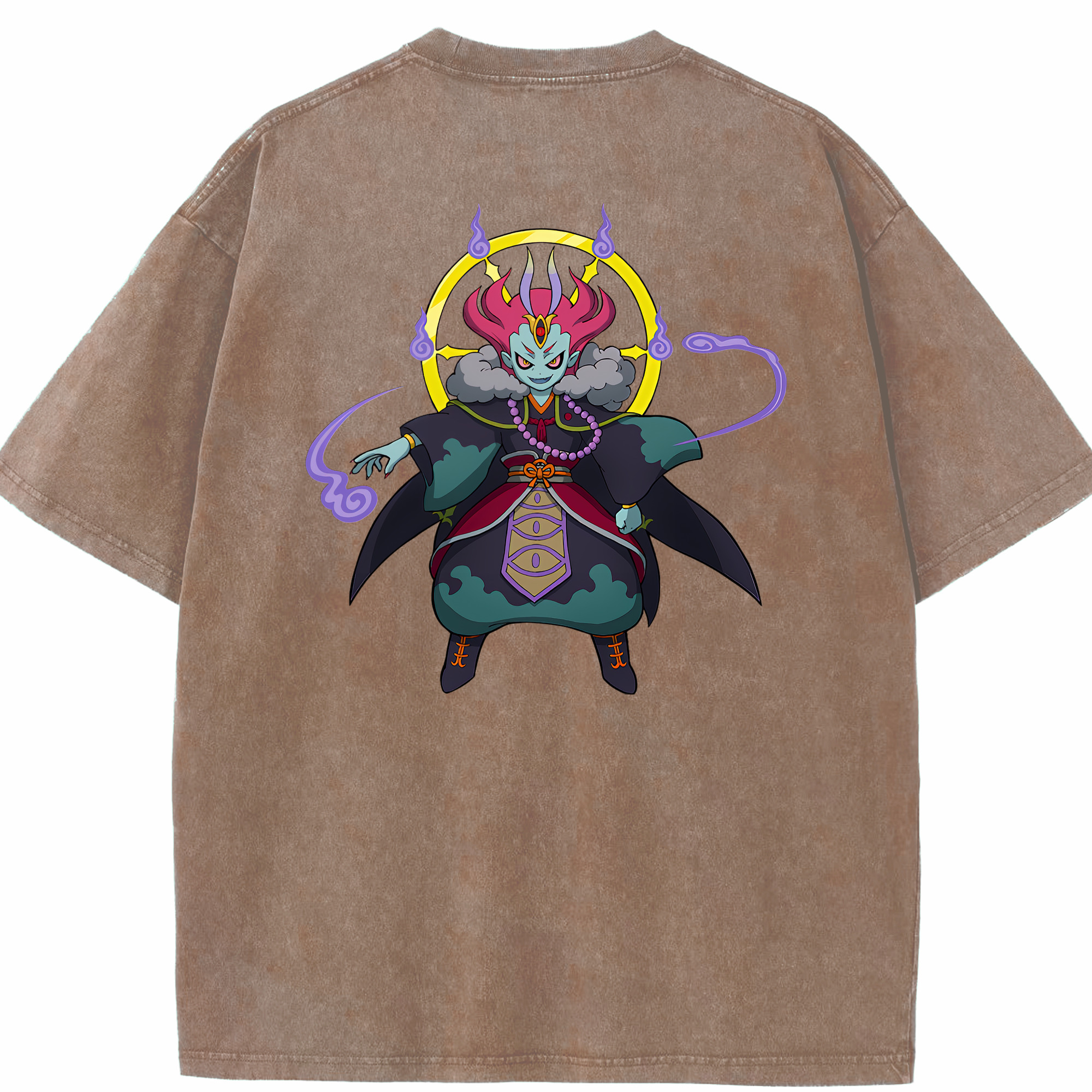（画像用） 妖怪ウォッチ Yo-kai Watch 綿100% ヴィンテージ風 半袖Tシャツ（背面プリント）