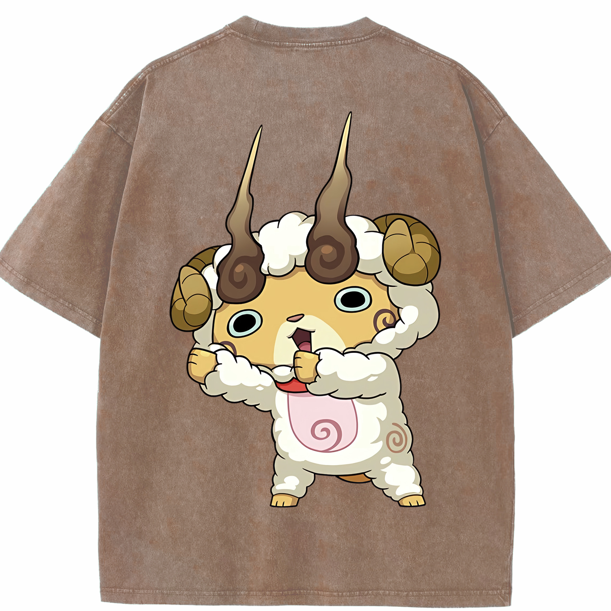 （画像用） 妖怪ウォッチ Yo-kai Watch 綿100% ヴィンテージ風 半袖Tシャツ（背面プリント）