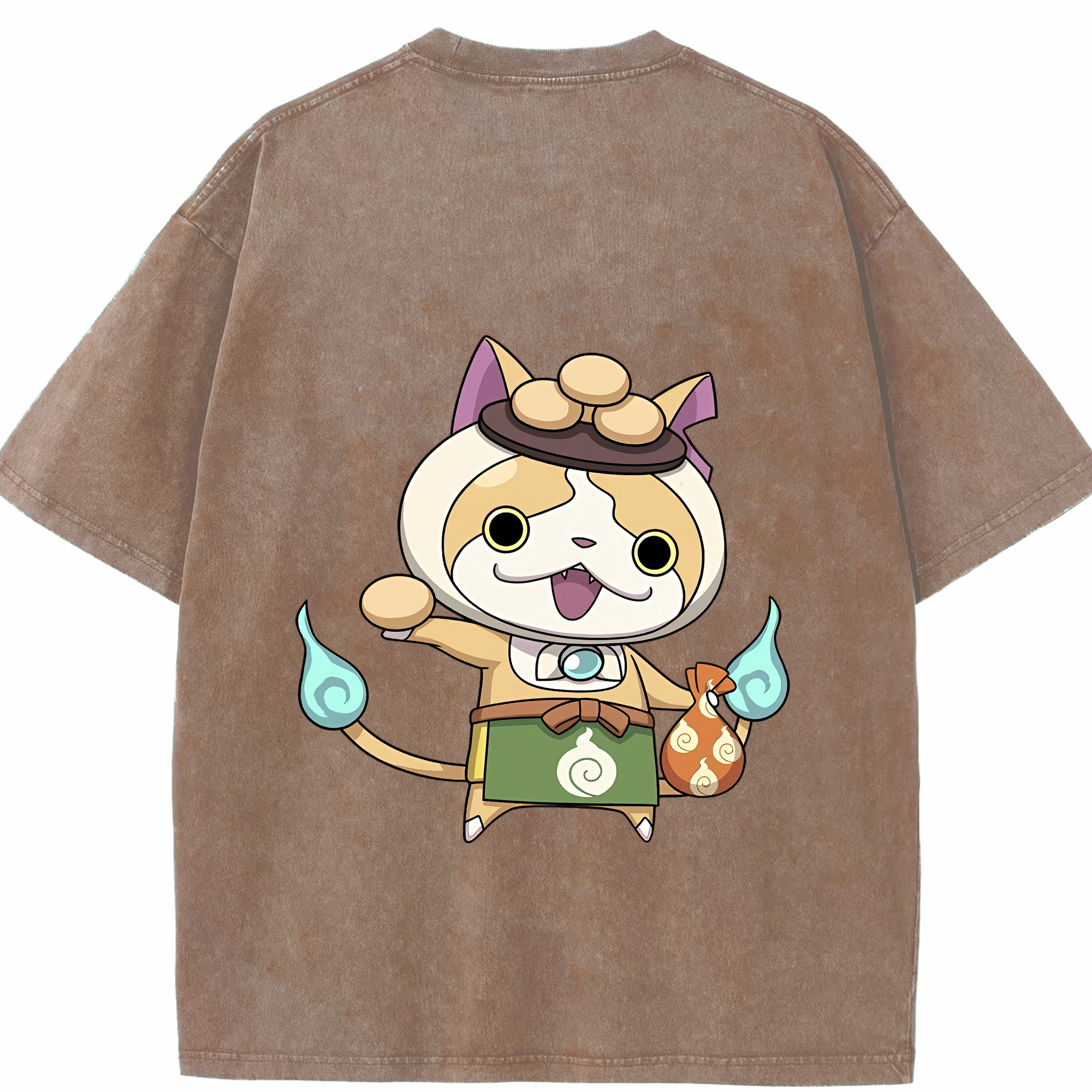 （画像用） 妖怪ウォッチ Yo-kai Watch 綿100% ヴィンテージ風 半袖Tシャツ（背面プリント）