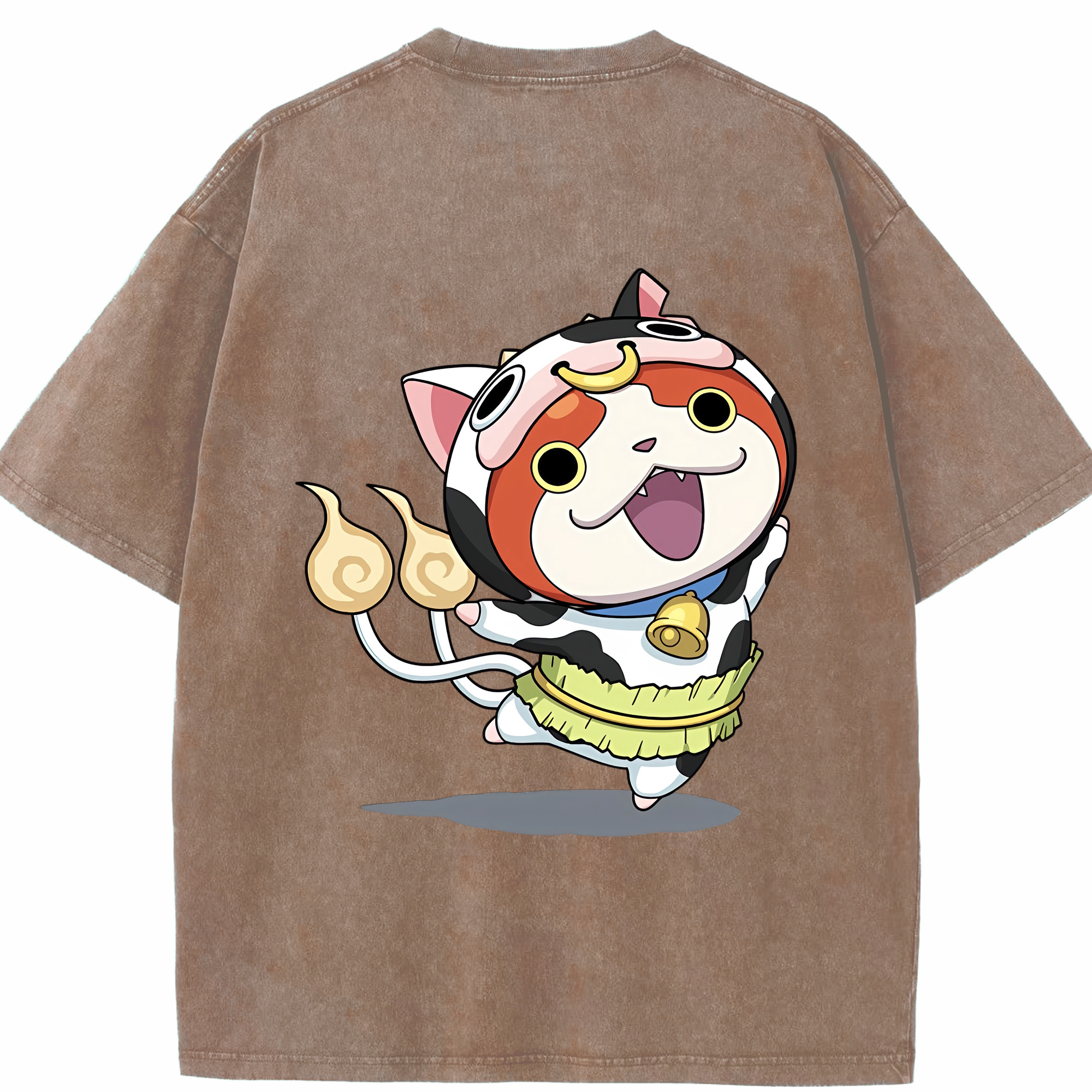 （画像用） 妖怪ウォッチ Yo-kai Watch 綿100% ヴィンテージ風 半袖Tシャツ（背面プリント）