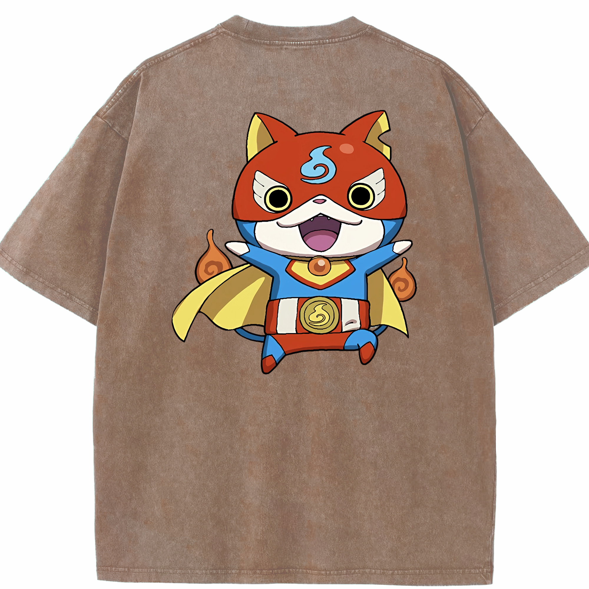 （画像用） 妖怪ウォッチ Yo-kai Watch 綿100% ヴィンテージ風 半袖Tシャツ（背面プリント）