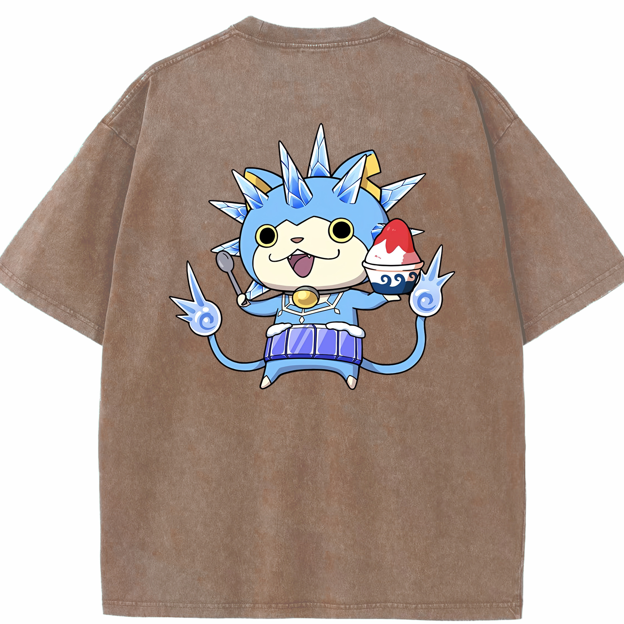 （画像用） 妖怪ウォッチ Yo-kai Watch 綿100% ヴィンテージ風 半袖Tシャツ（背面プリント）