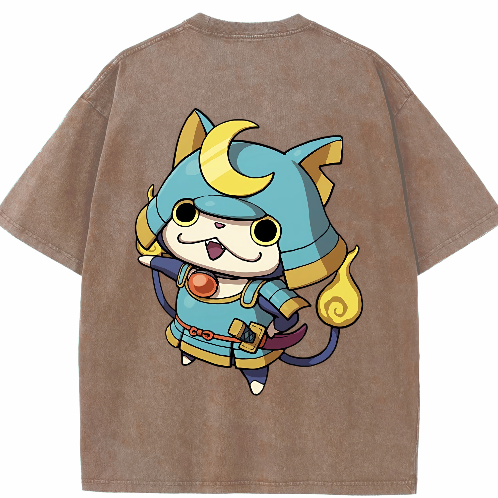 （画像用） 妖怪ウォッチ Yo-kai Watch 綿100% ヴィンテージ風 半袖Tシャツ（背面プリント）
