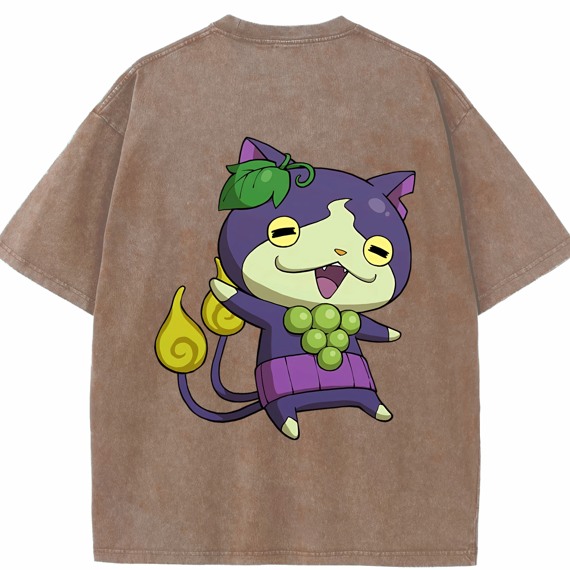 （画像用） 妖怪ウォッチ Yo-kai Watch 綿100% ヴィンテージ風 半袖Tシャツ（背面プリント）