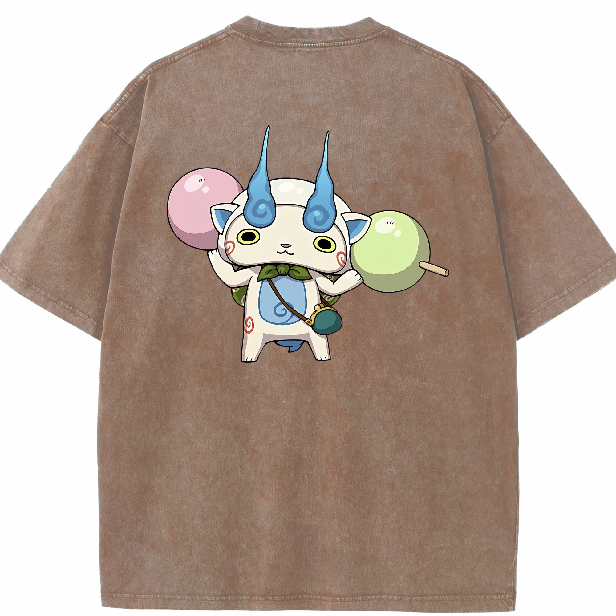 （画像用） 妖怪ウォッチ Yo-kai Watch 綿100% ヴィンテージ風 半袖Tシャツ（背面プリント）