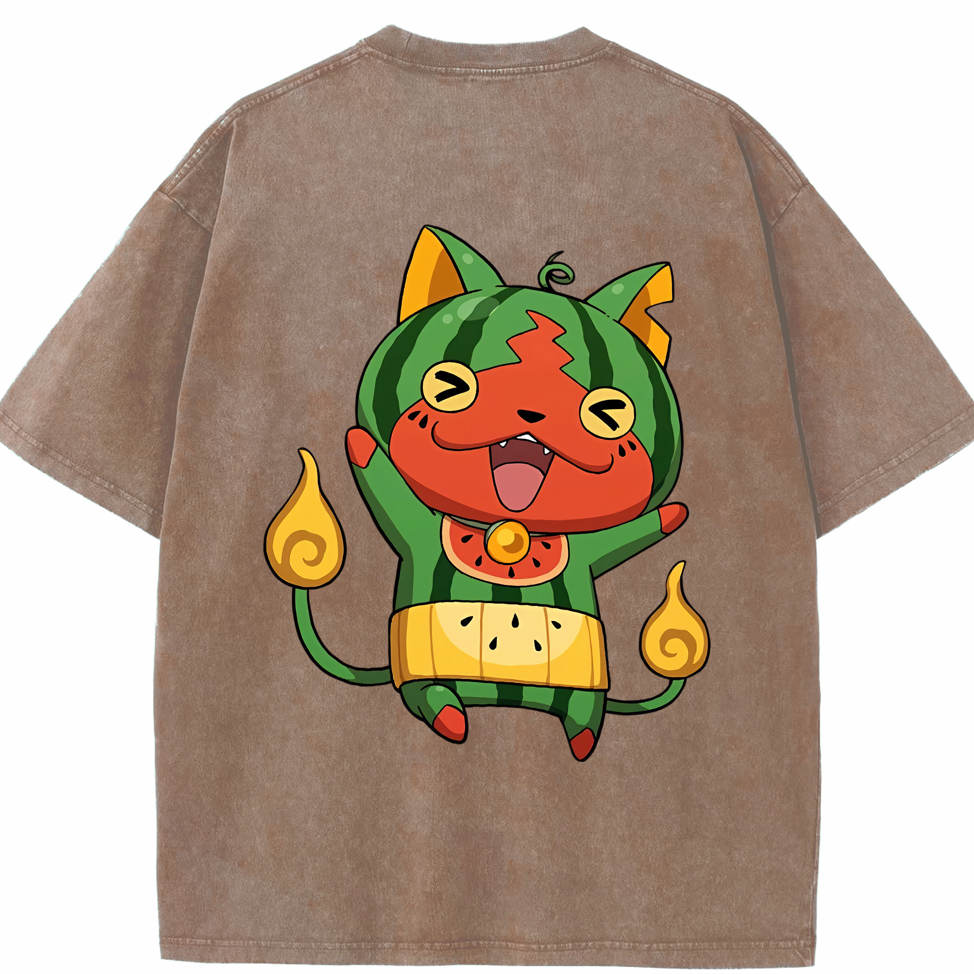 （画像用） 妖怪ウォッチ Yo-kai Watch 綿100% ヴィンテージ風 半袖Tシャツ（背面プリント）