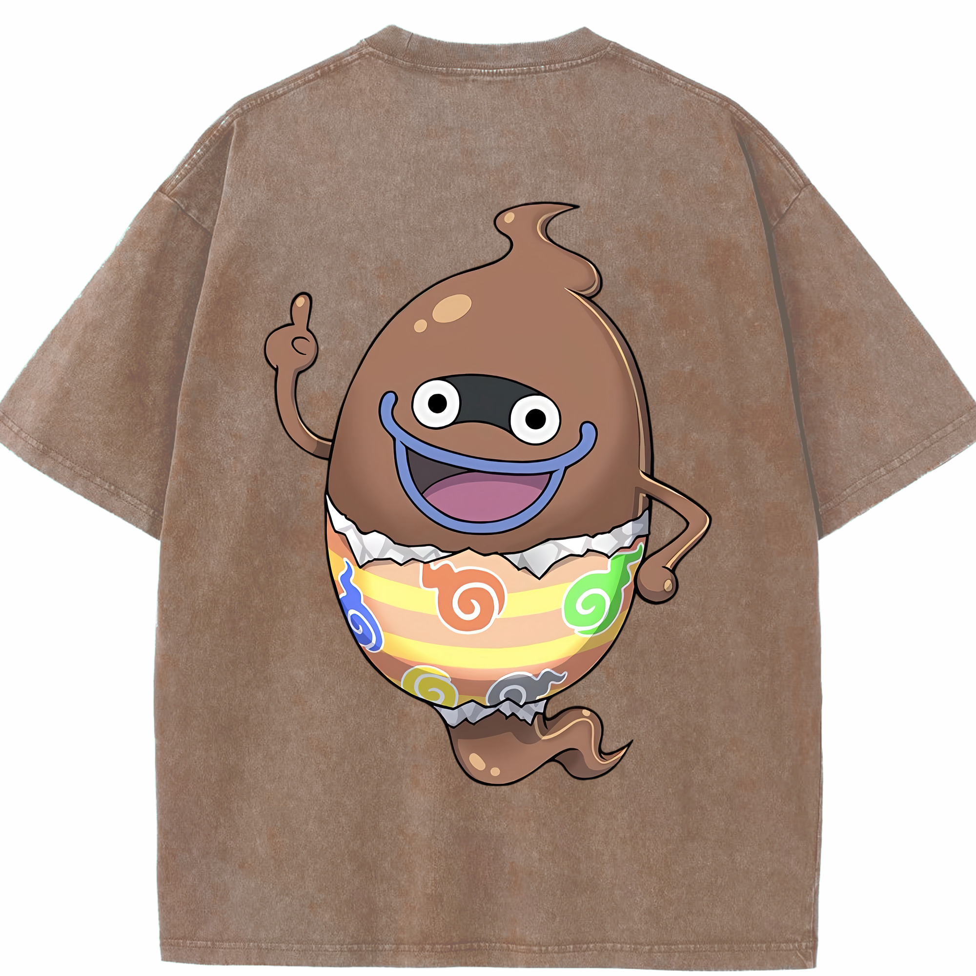 （画像用） 妖怪ウォッチ Yo-kai Watch 綿100% ヴィンテージ風 半袖Tシャツ（背面プリント）