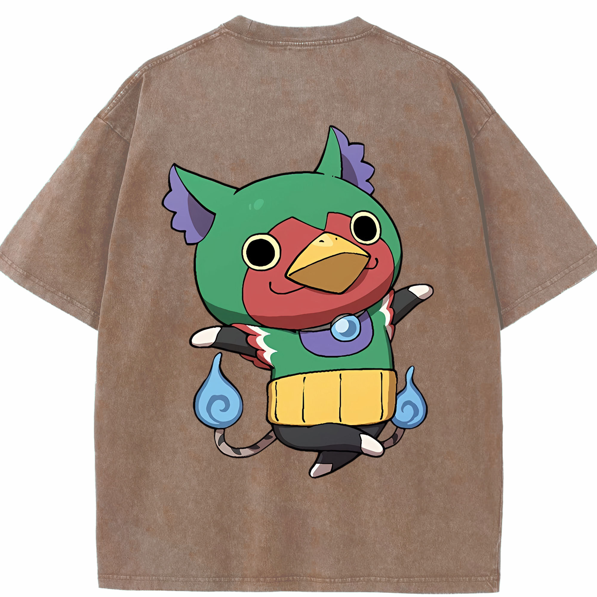 （画像用） 妖怪ウォッチ Yo-kai Watch 綿100% ヴィンテージ風 半袖Tシャツ（背面プリント）