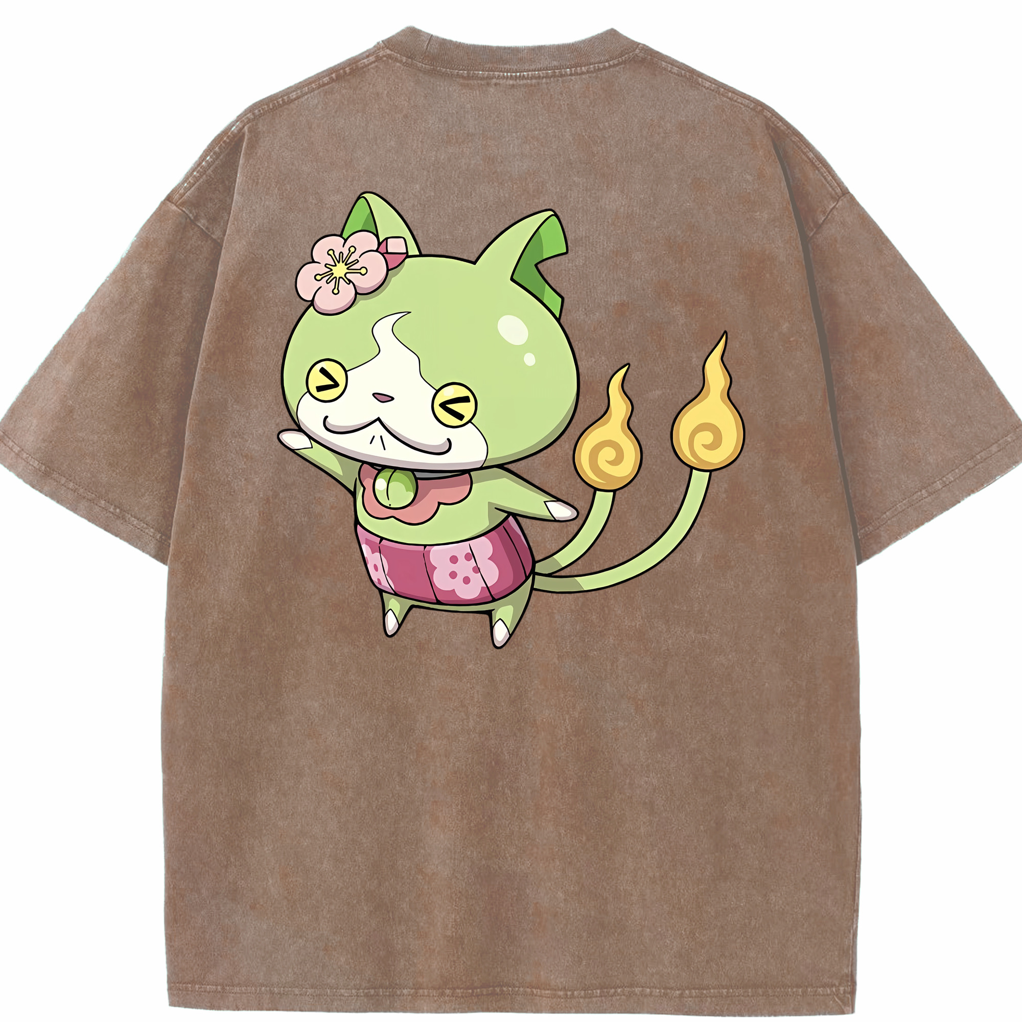 （画像用） 妖怪ウォッチ Yo-kai Watch 綿100% ヴィンテージ風 半袖Tシャツ（背面プリント）