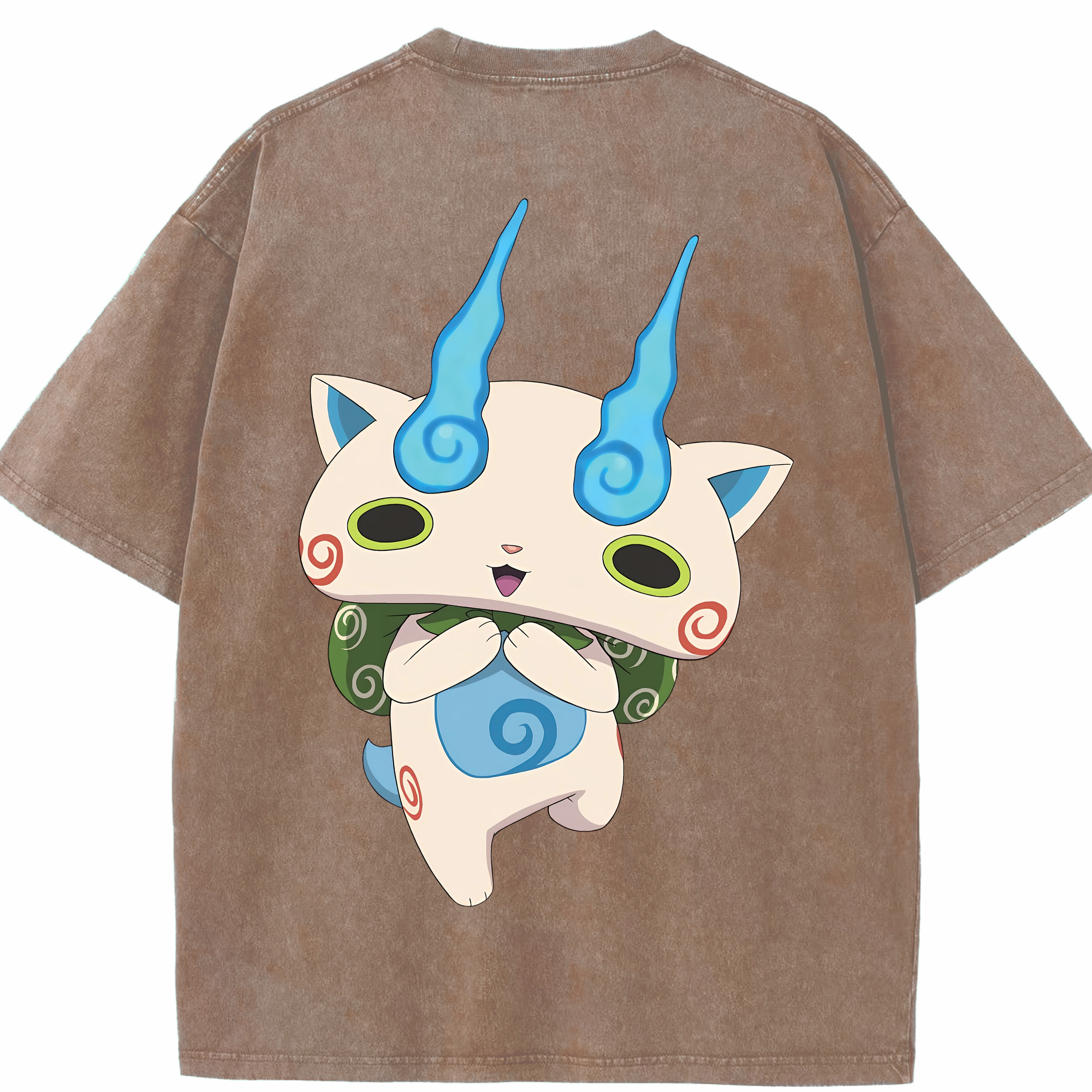 （画像用） 妖怪ウォッチ Yo-kai Watch 綿100% ヴィンテージ風 半袖Tシャツ（背面プリント）