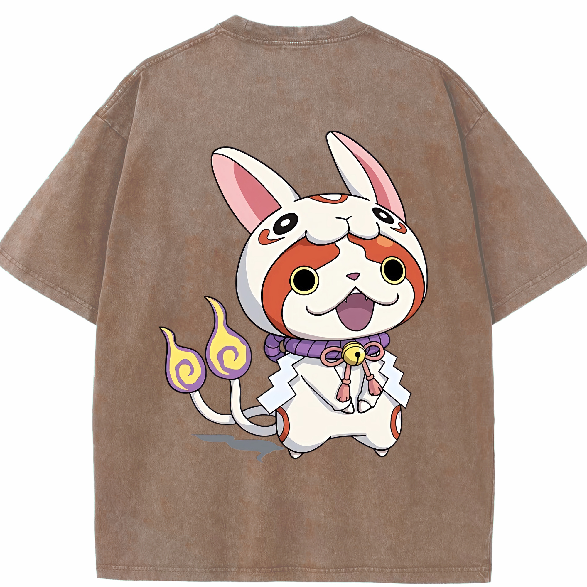 （画像用） 妖怪ウォッチ Yo-kai Watch 綿100% ヴィンテージ風 半袖Tシャツ（背面プリント）