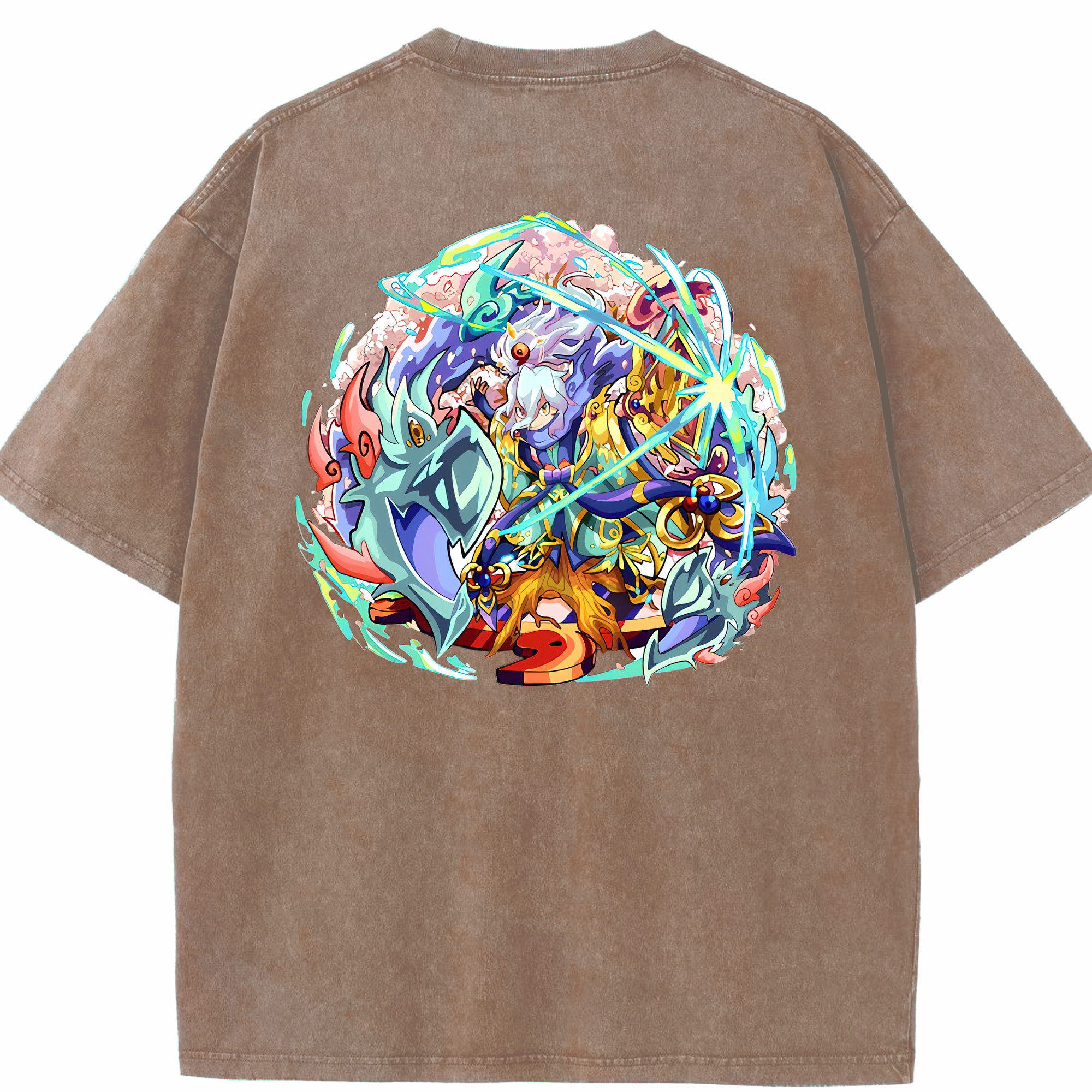 （画像用） 妖怪ウォッチ Yo-kai Watch 綿100% ヴィンテージ風 半袖Tシャツ（背面プリント）